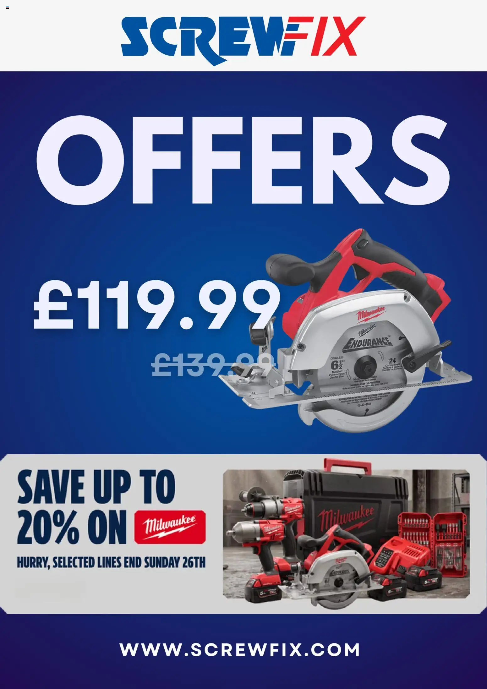 Screwfix offers (24/04/2026) - new buys and sales