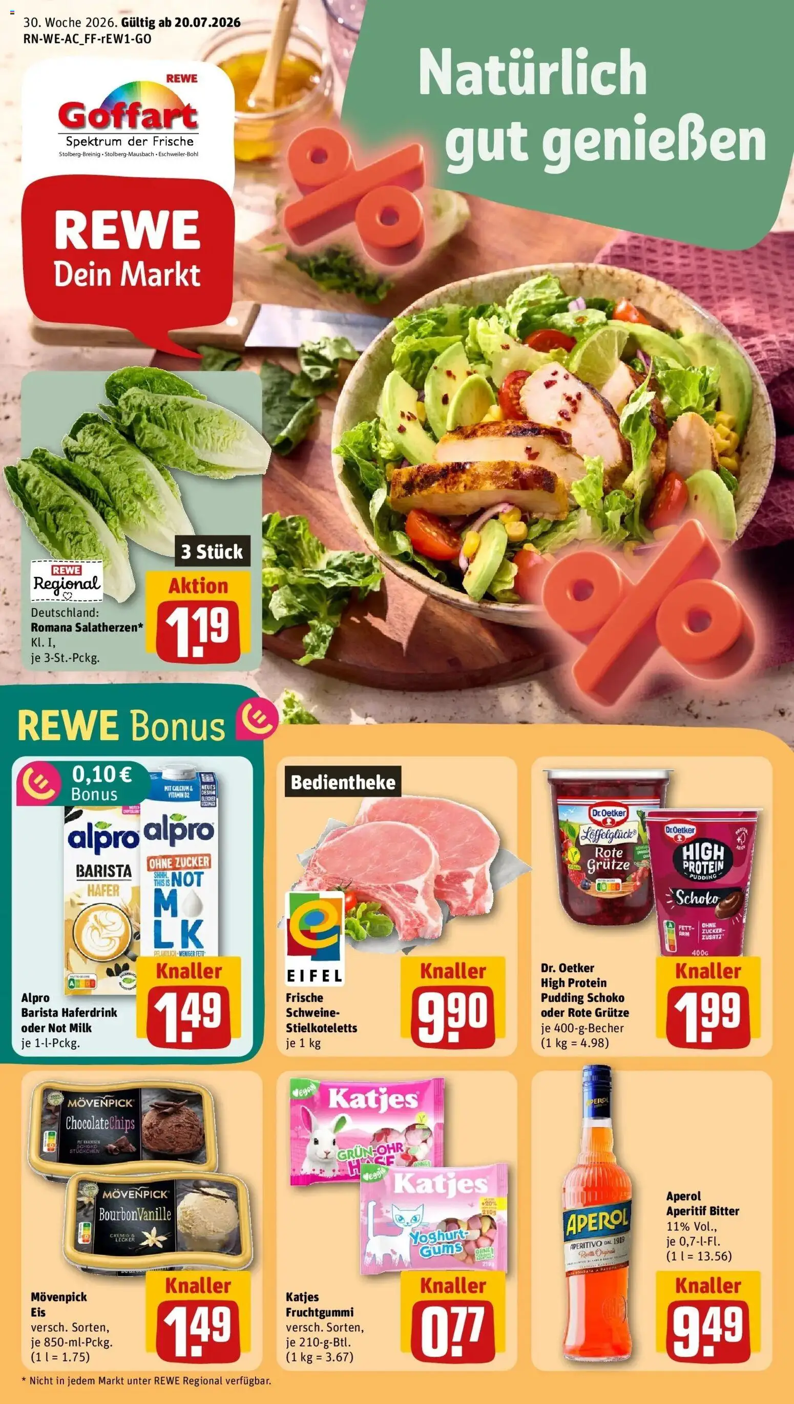 Vorschau von dem Prospekt des Geschäftes Rewe, gültig ab dem 20.07.2026