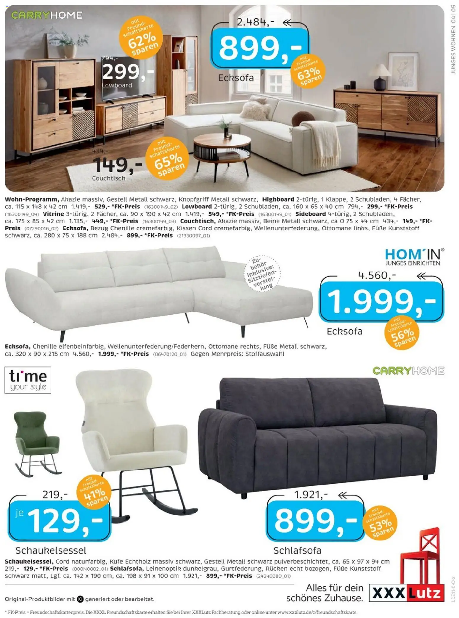 Vorschau von dem Prospekt des Geschäftes XXXLutz, gültig ab dem 24.10.2026 - Couchtisch, Schlafsofa, Sideboard, Ecksofa, Lowboard, Kissen, Vitrine, HIghboard