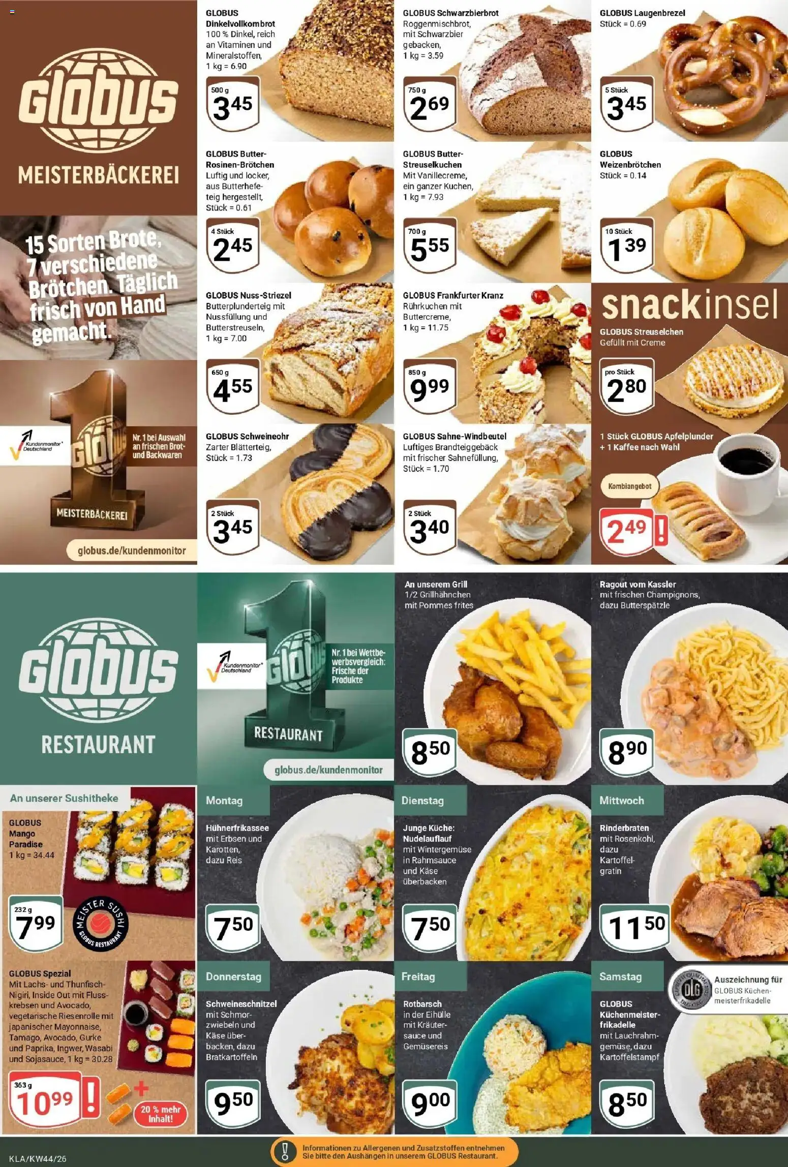 Vorschau von dem Prospekt des Geschäftes Globus, gültig ab dem 26.10.2026