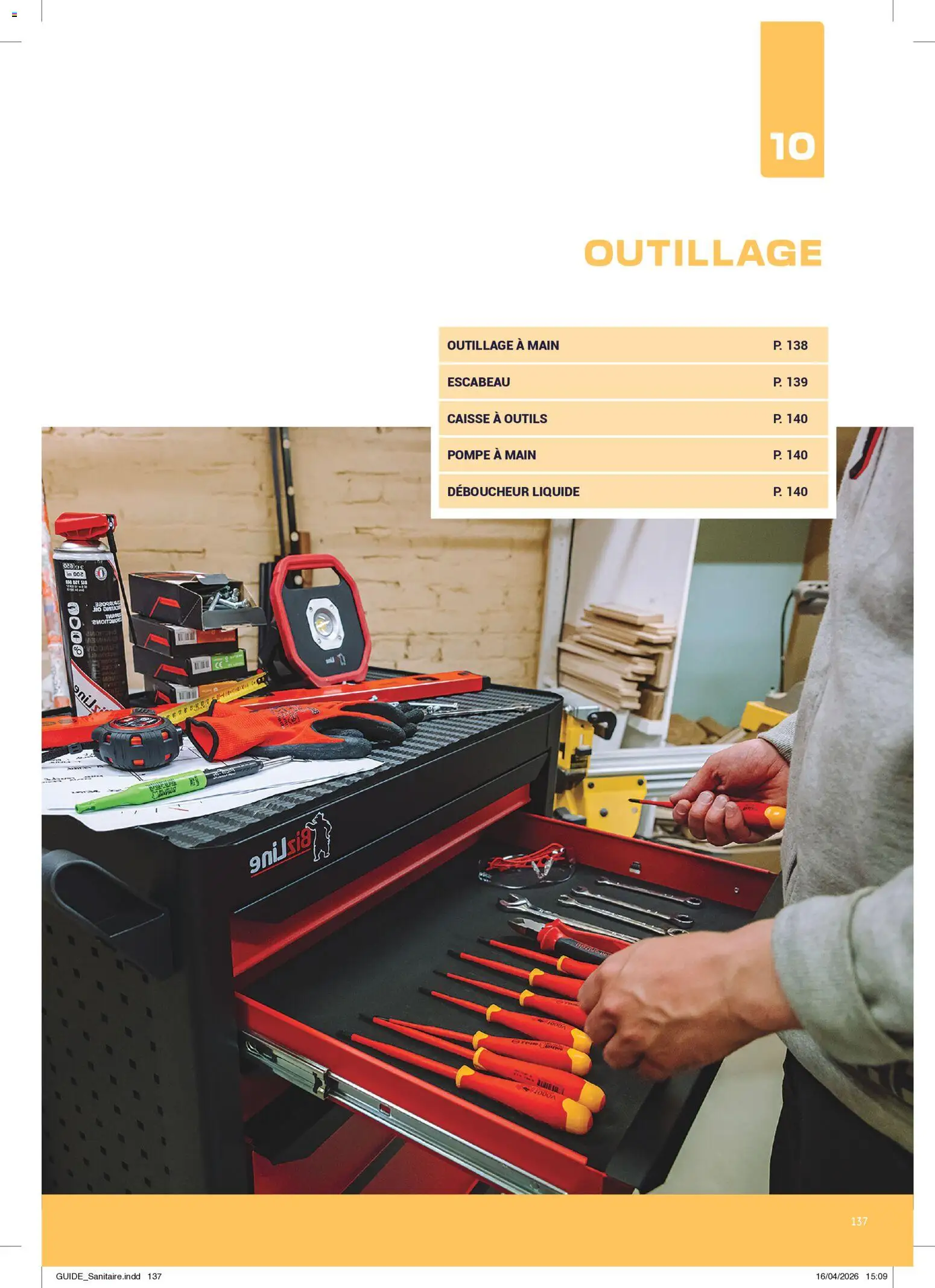 Prévisualisation de Rexel - Brochure Sanitaire du magasin Rexel formulaire valide 20/04/2026 - Escabeau, Outils, Déboucheur