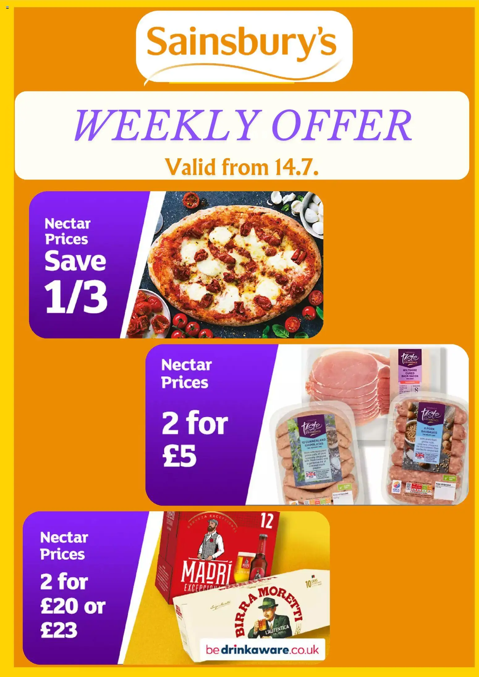 Preview of Sainsbury's Sainsbury's - Offers valid from 14/07/2026 - Bacon, Pork