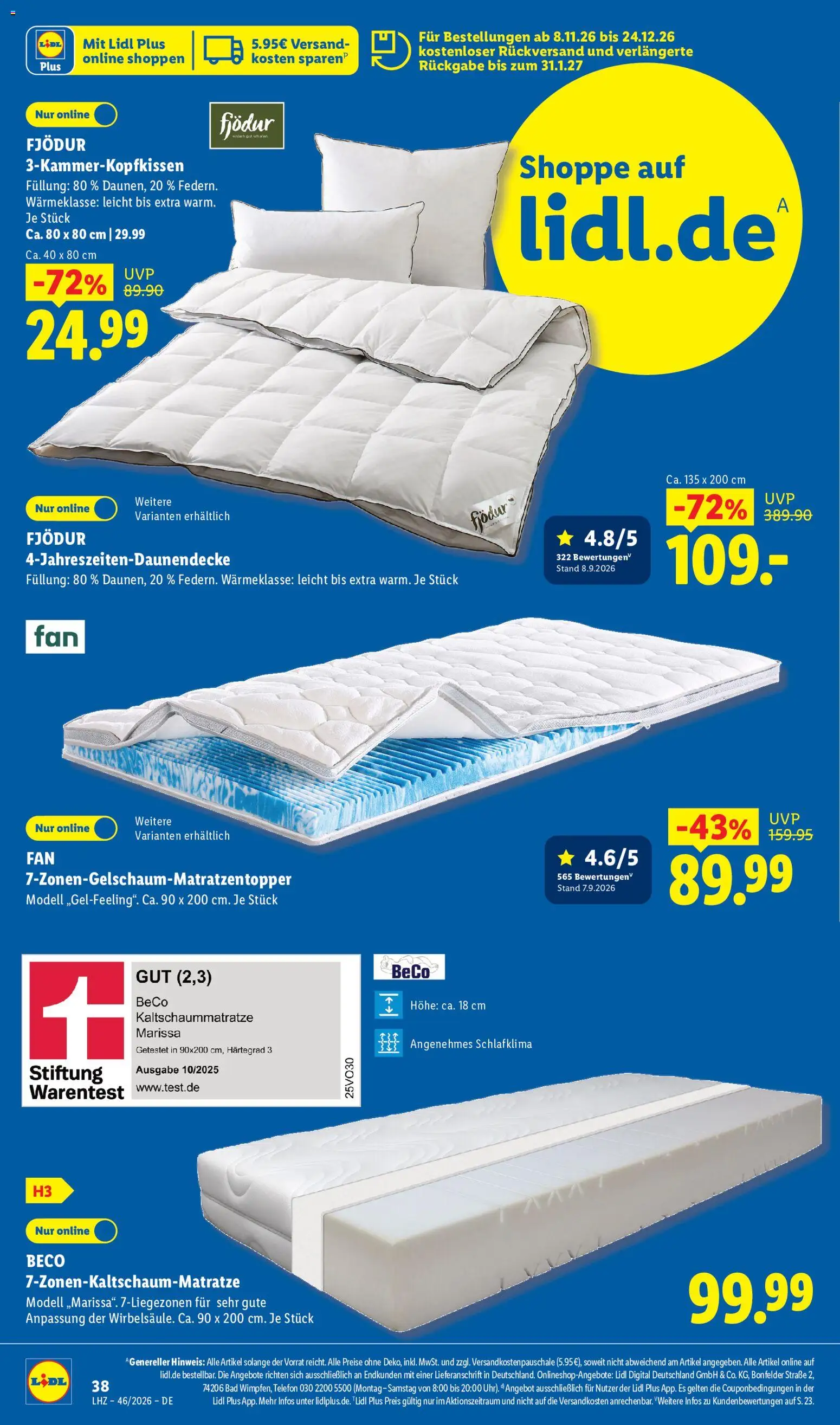 Vorschau von dem Prospekt des Geschäftes Lidl, gültig ab dem 09.11.2026