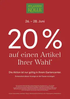Vorschau von dem Prospekt des Geschäftes Pflanzen-Kölle, gültig ab dem 26.06.2026