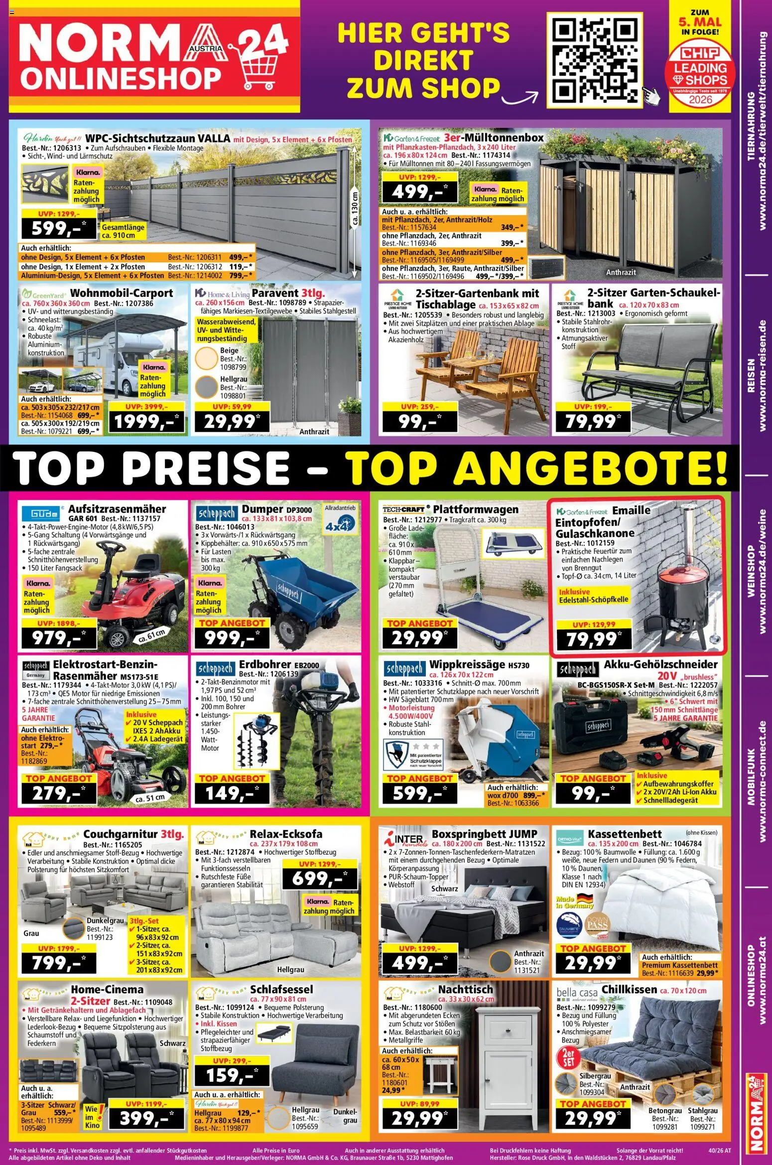 Vorschau der Angebote: Norma Norma Online shop gültig ab 28.09.2026