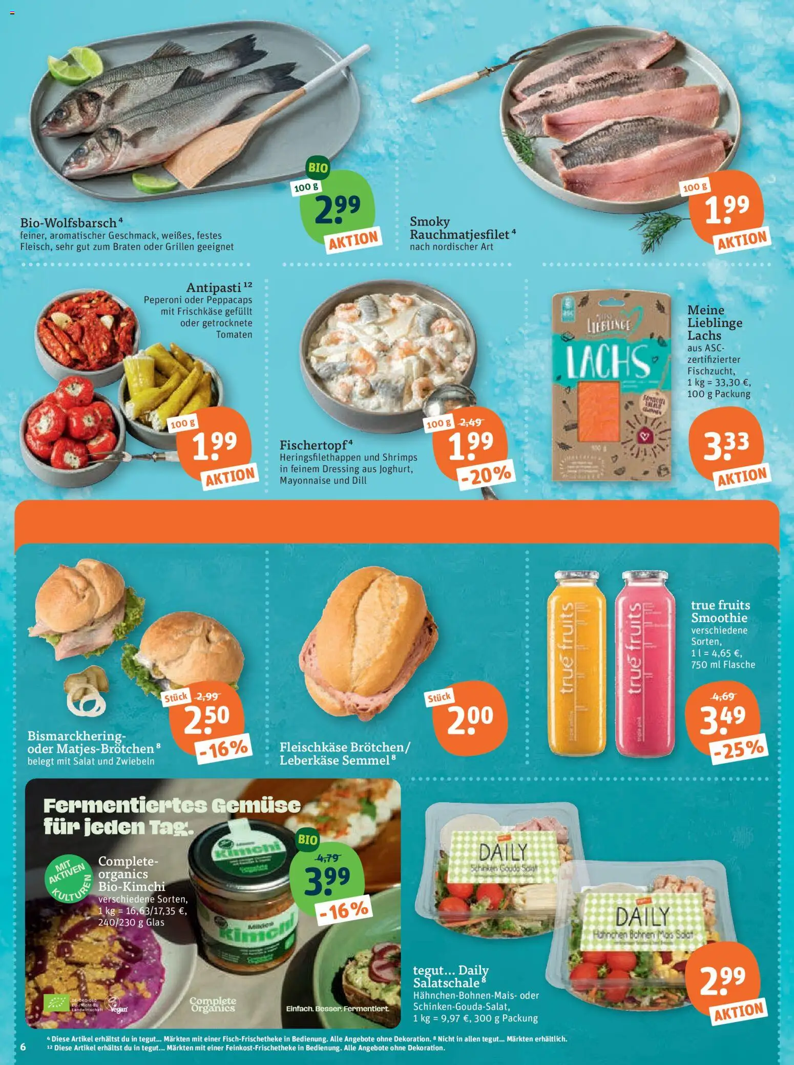 Vorschau von dem Prospekt des Geschäftes Tegut, gültig ab dem 07.09.2026 - Gemüse, Salat, Lachs, Mayonnaise, Dill, Tomaten, Zwiebeln, Leberkase