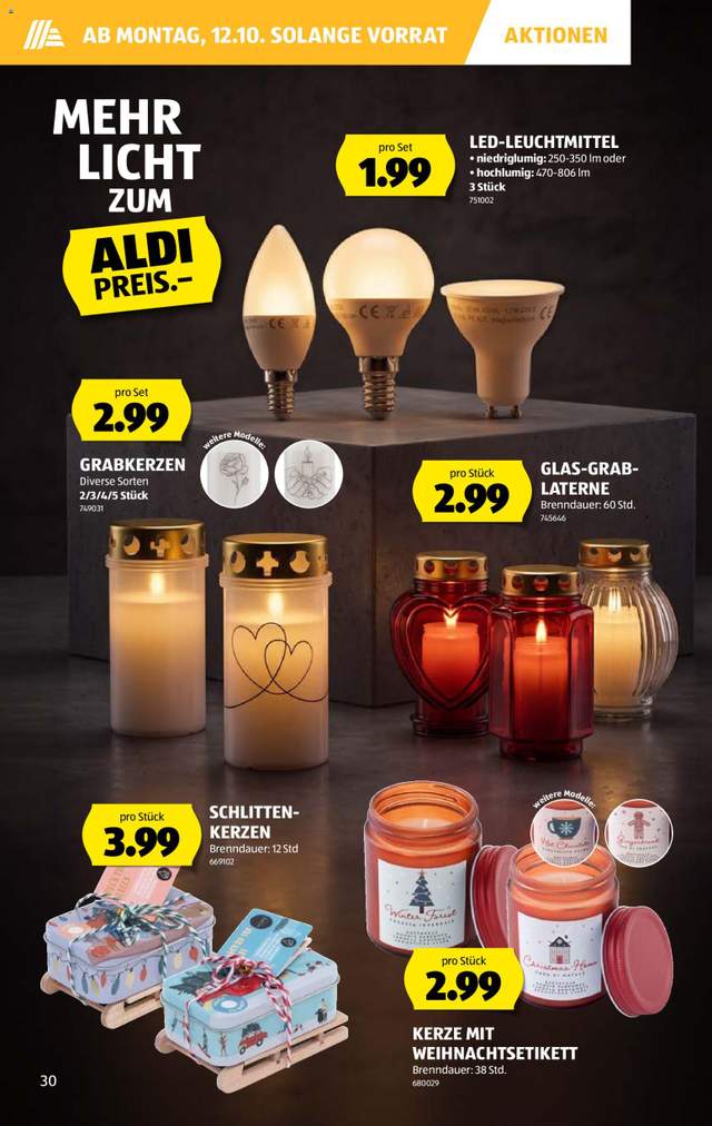Neue Aldi Aktionen ab 08.10.