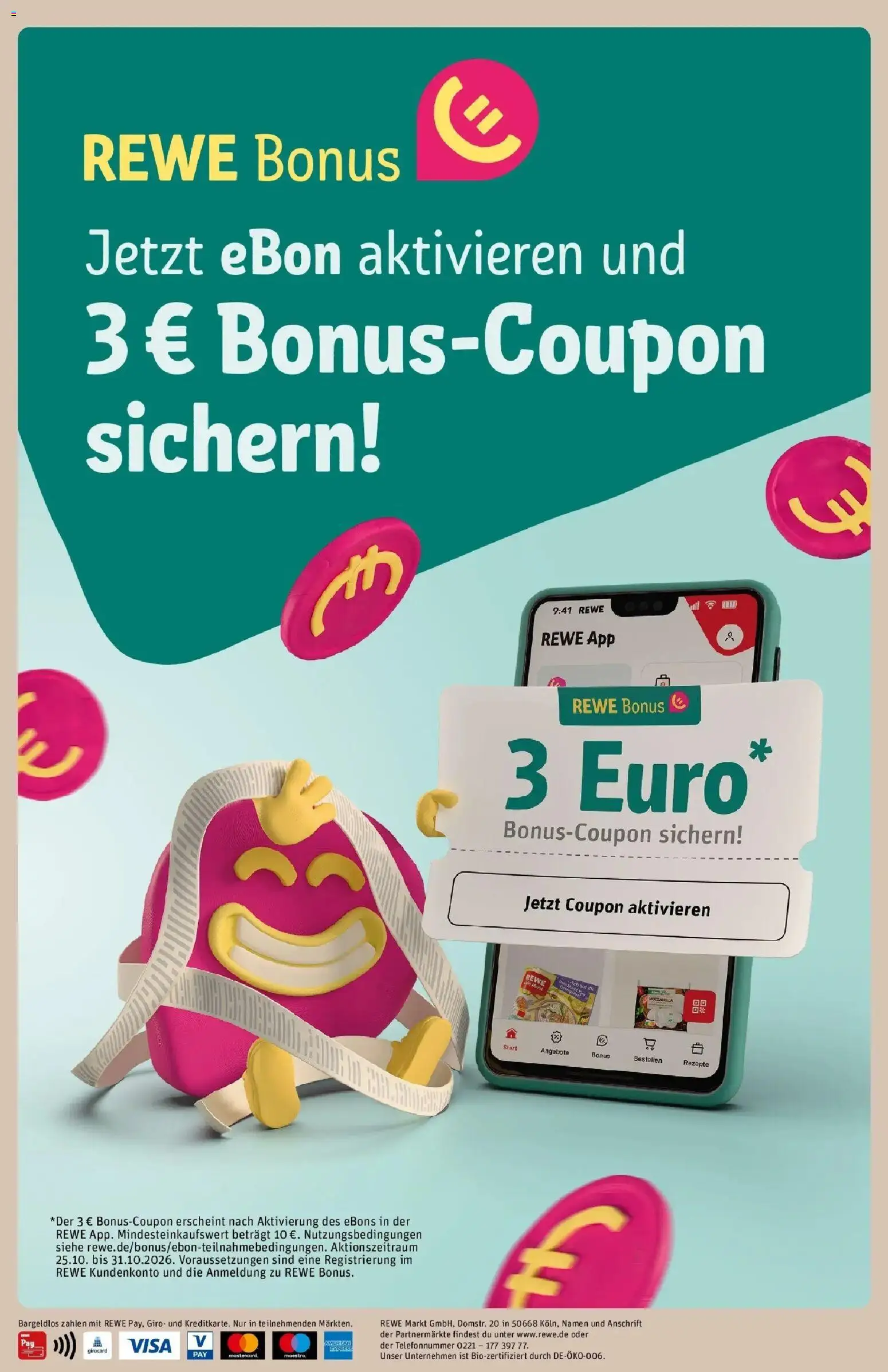 Vorschau von dem Prospekt des Geschäftes Rewe, gültig ab dem 26.10.2026