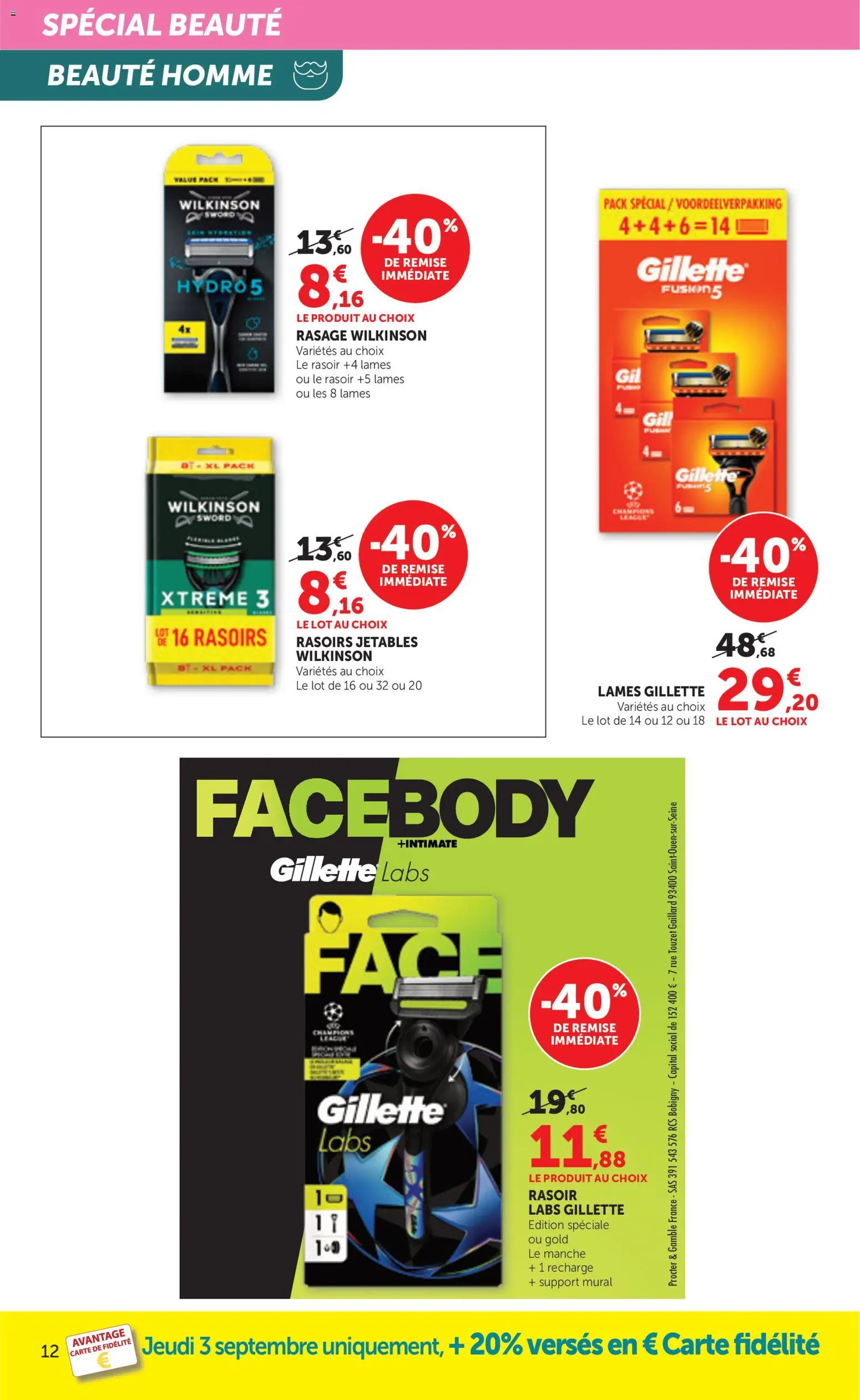 Prévisualisation de bi1 Catalogue la beaute à prix bas du magasin bi1 formulaire valide 01/09/2026 - Rasoir, Gillette Labs, Support mural, Rasoirs jetables