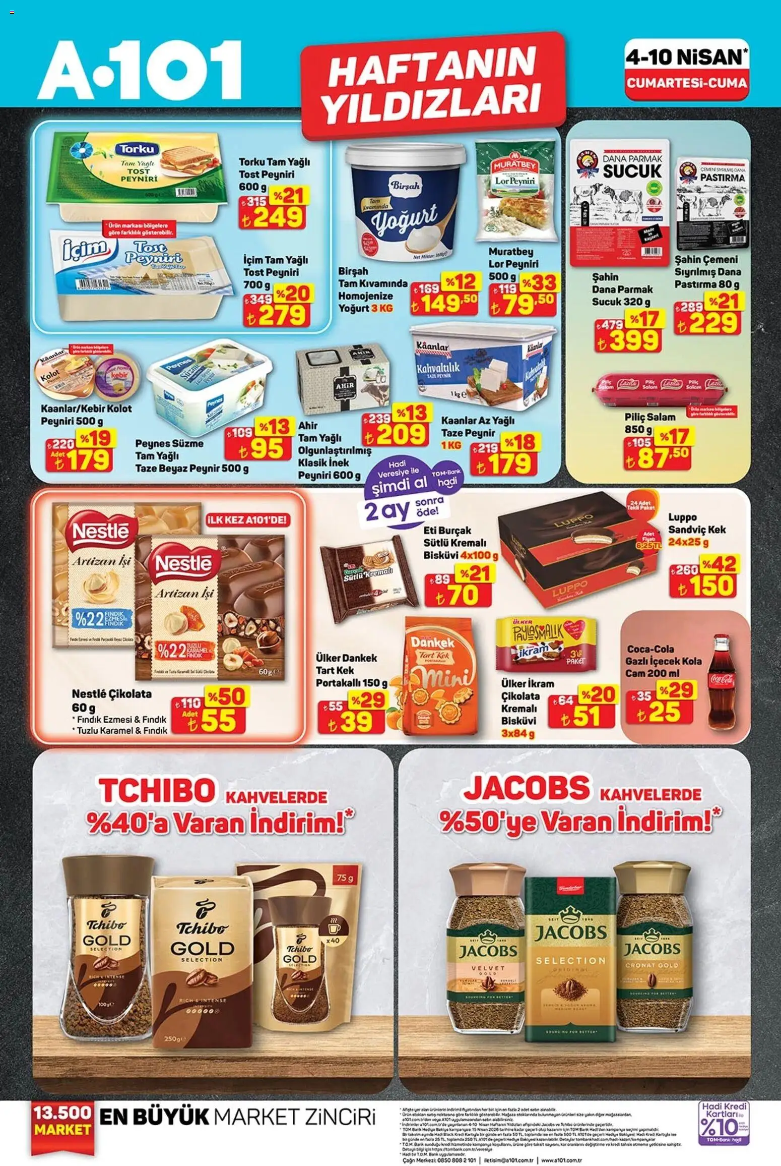A101 A101 Katalog 04.04.2026 - Broşürünün önizlemesi - Çikolata, Peynir, Sucuk, Yoğurt, Bisküvi, Salam, Piliç, Gazlı içecek