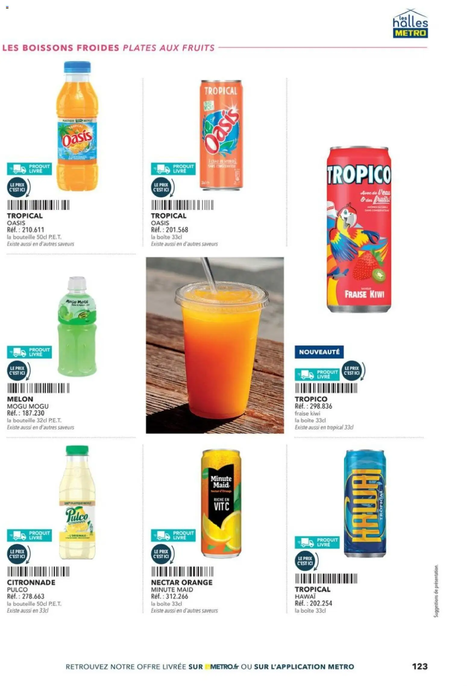 Prévisualisation de Boulangers Pâtissiers du magasin METRO formulaire valide 30/04/2026 - Livre, Fruits, Kiwi, Fraise, Melon, Mogu Mogu, Citronnade, Boissons