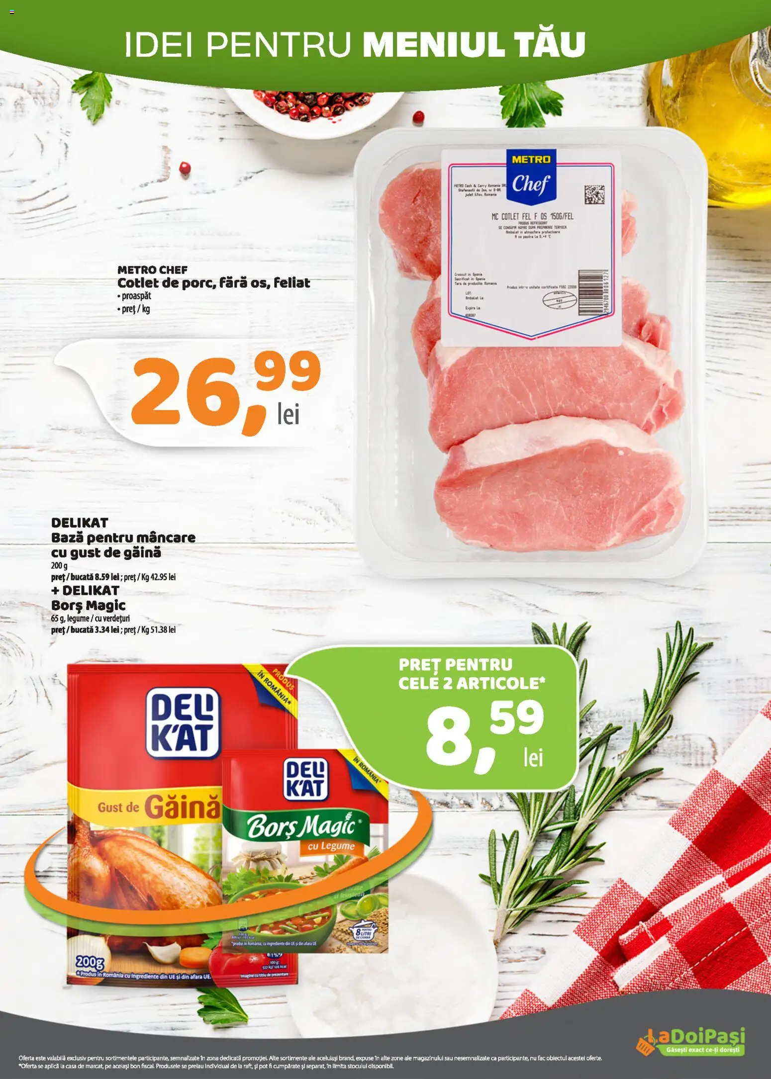 Previzualizarea de cataloage: LaDoiPași LaDoiPași Catalog valabil de la 16.10.2026 - Borș, Magic, Legume, Cotlet, Aplică