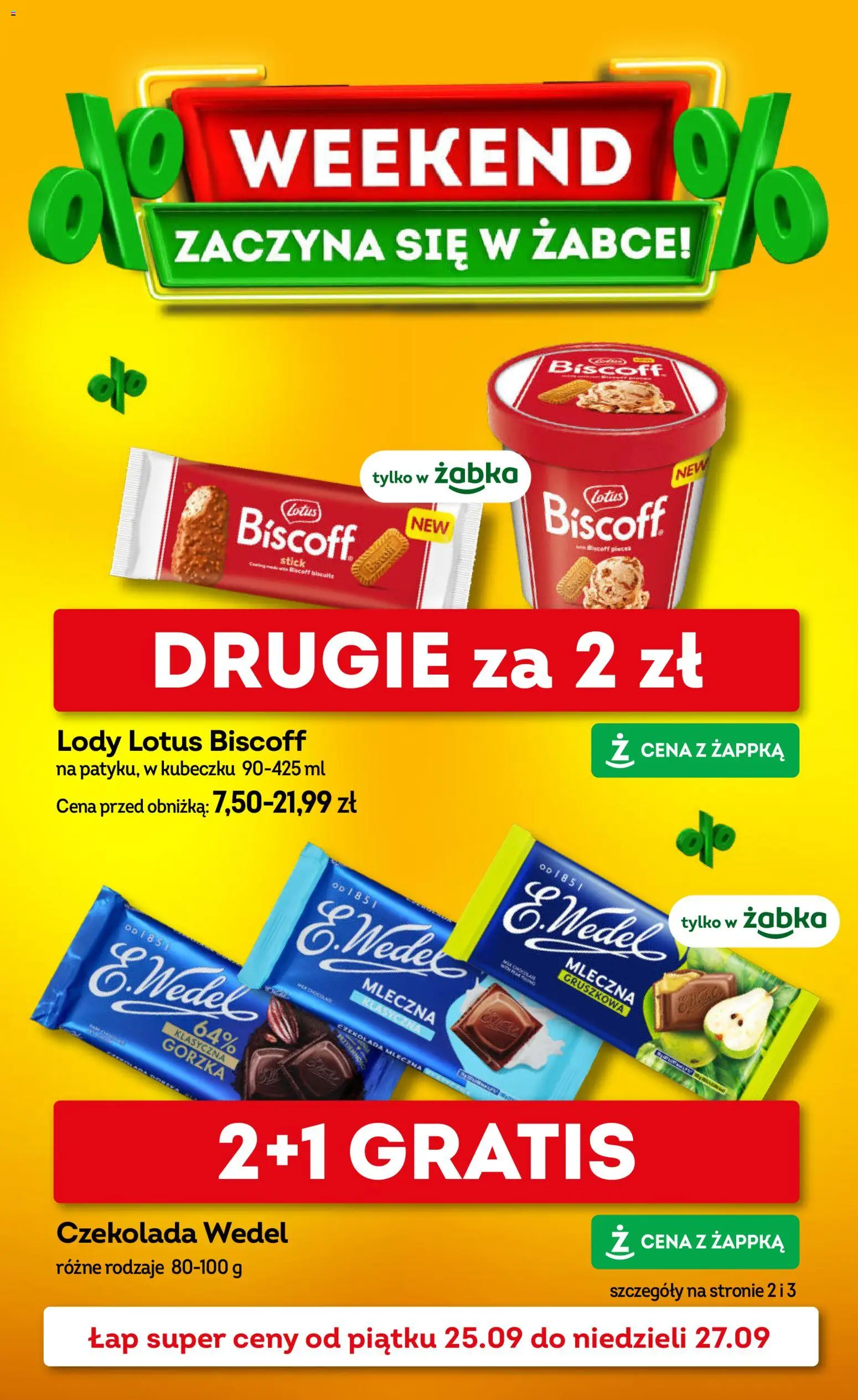 Pogląd gazetki "Żabka gazetka - Weekendowe promocje" ze sklepu Żabka ważnej od 25.09.2026