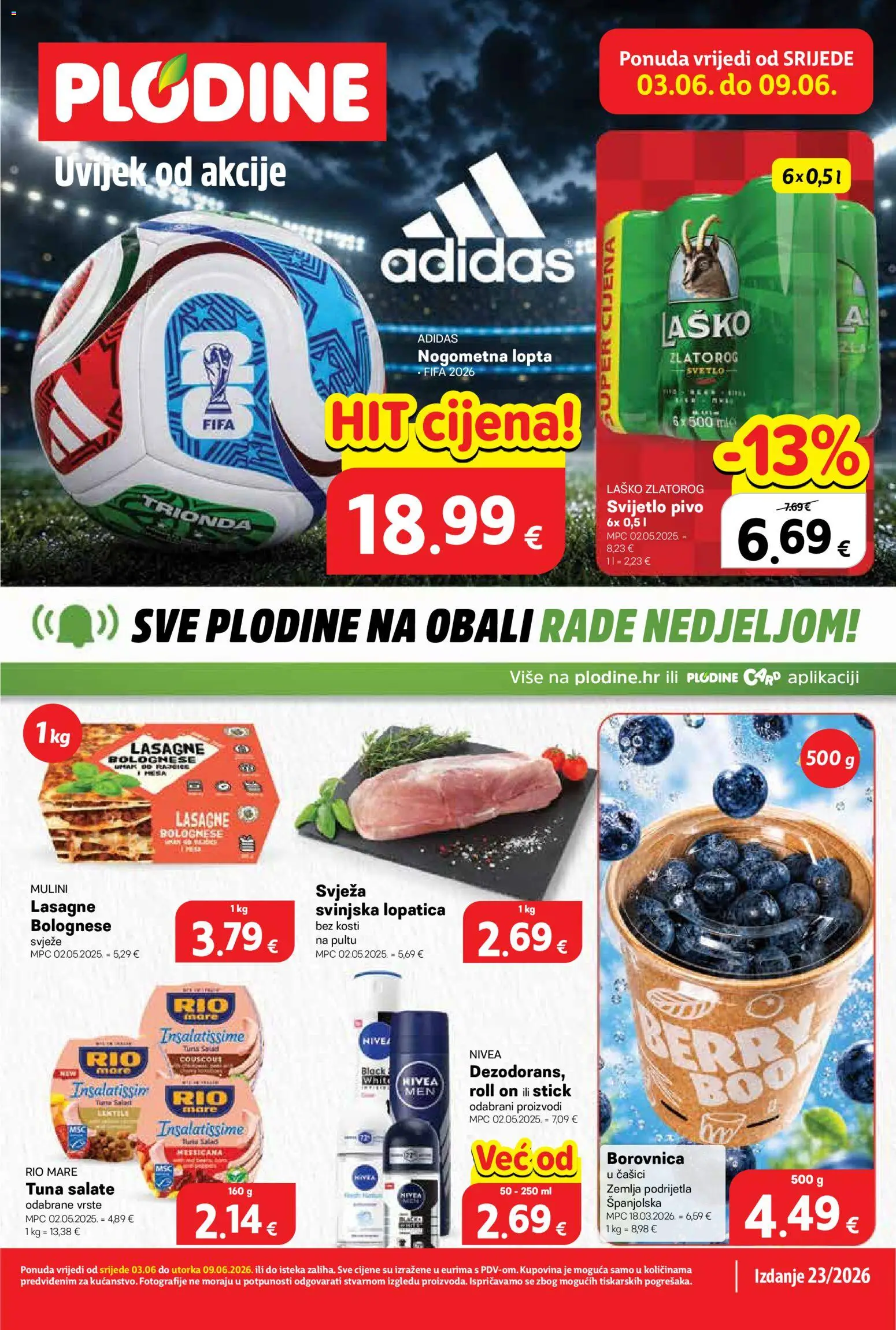 Pregled letka Plodine Katalog trgovine Plodine vrijedi od 03.06.2026