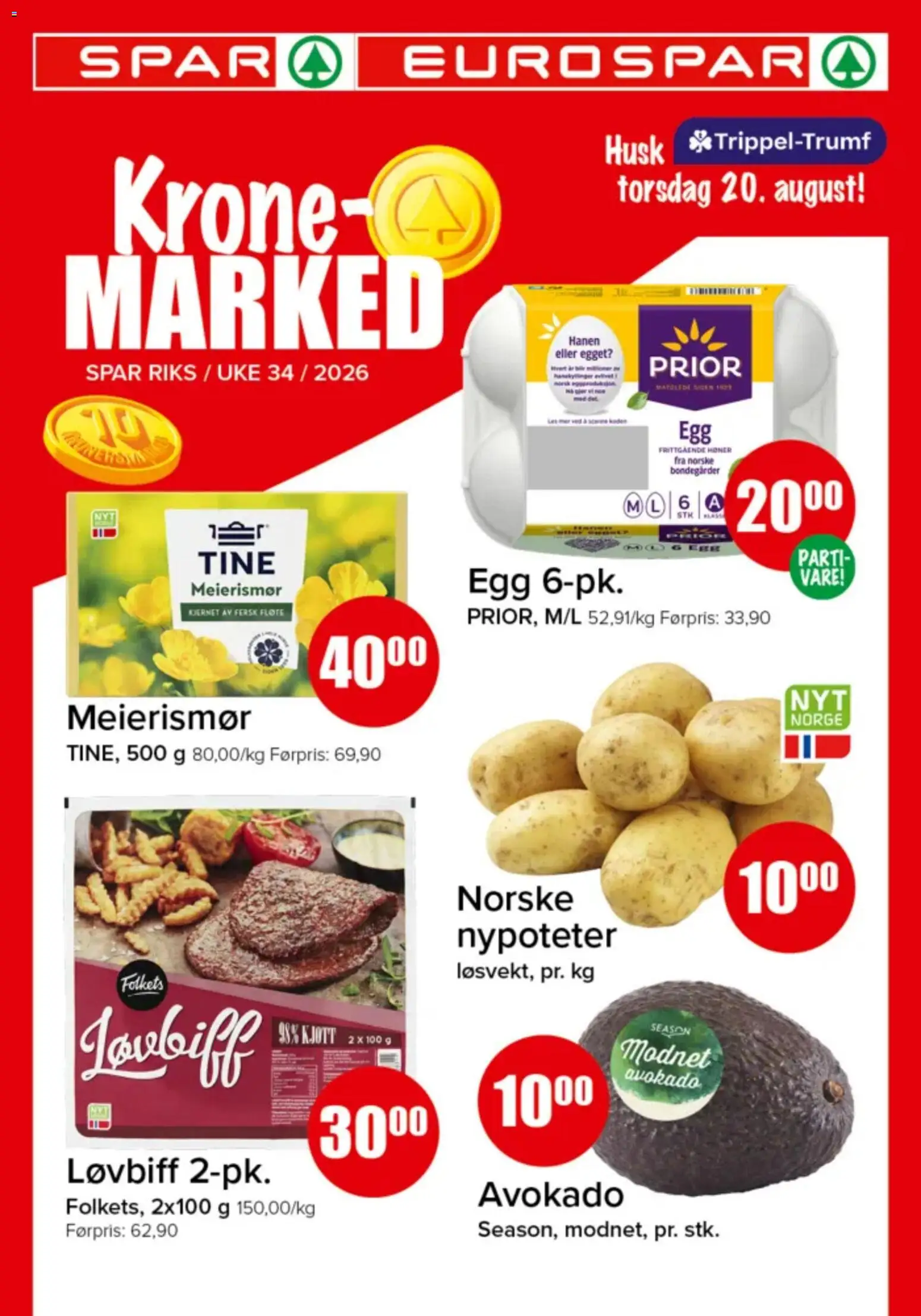 Forhåndsvis Spar kundeavis fra butikk Spar gyldig fra 17/08/2026