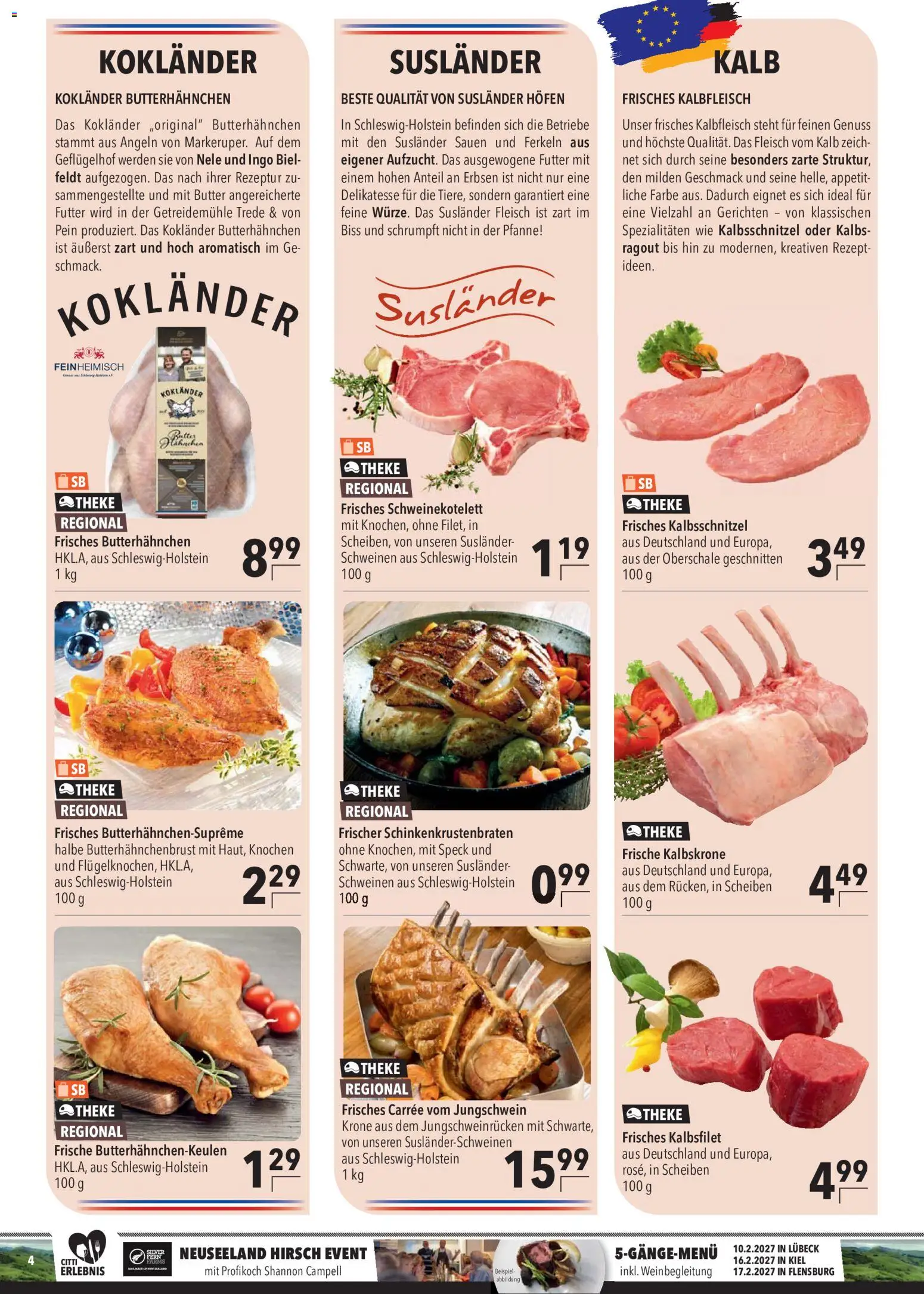 Vorschau von dem Prospekt des Geschäftes CITTI Markt, gültig ab dem 28.10.2026 - Butter, Fleisch, Erbsen, Theke, Spezialitäten