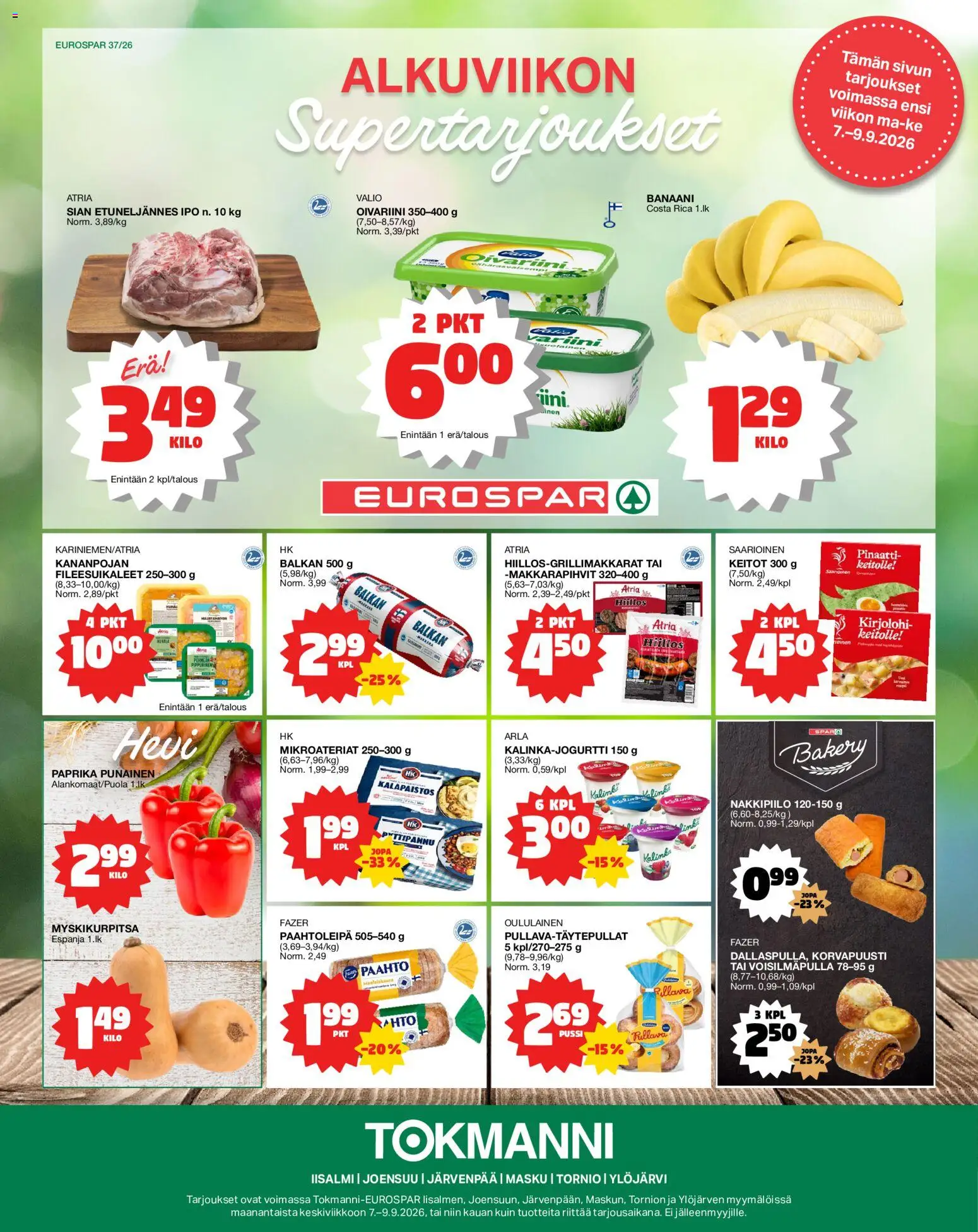 Kaupan Tokmanni Tokmanni - Eurospar esikatselu, voimassa 07/09/2026