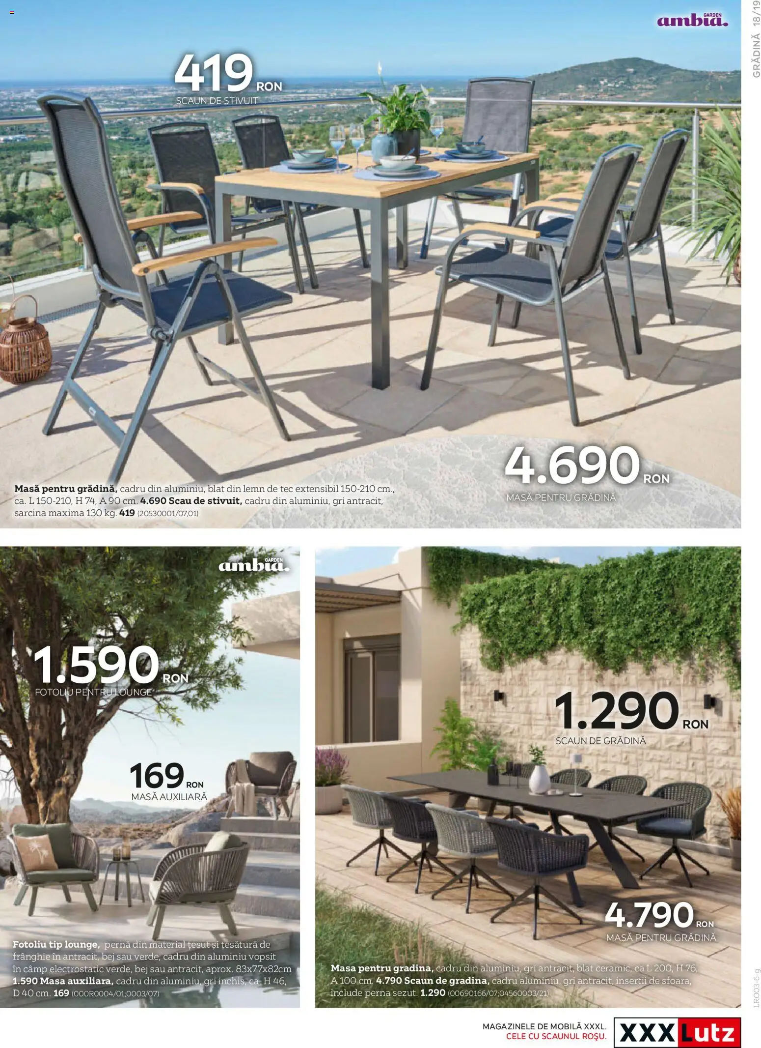 Previzualizarea de cataloage: XXXLutz XXXLutz Catalog grădină valabil de la 09.03.2026 - Fotoliu, Masă, Scaun, Gradina, Pernă, Tip