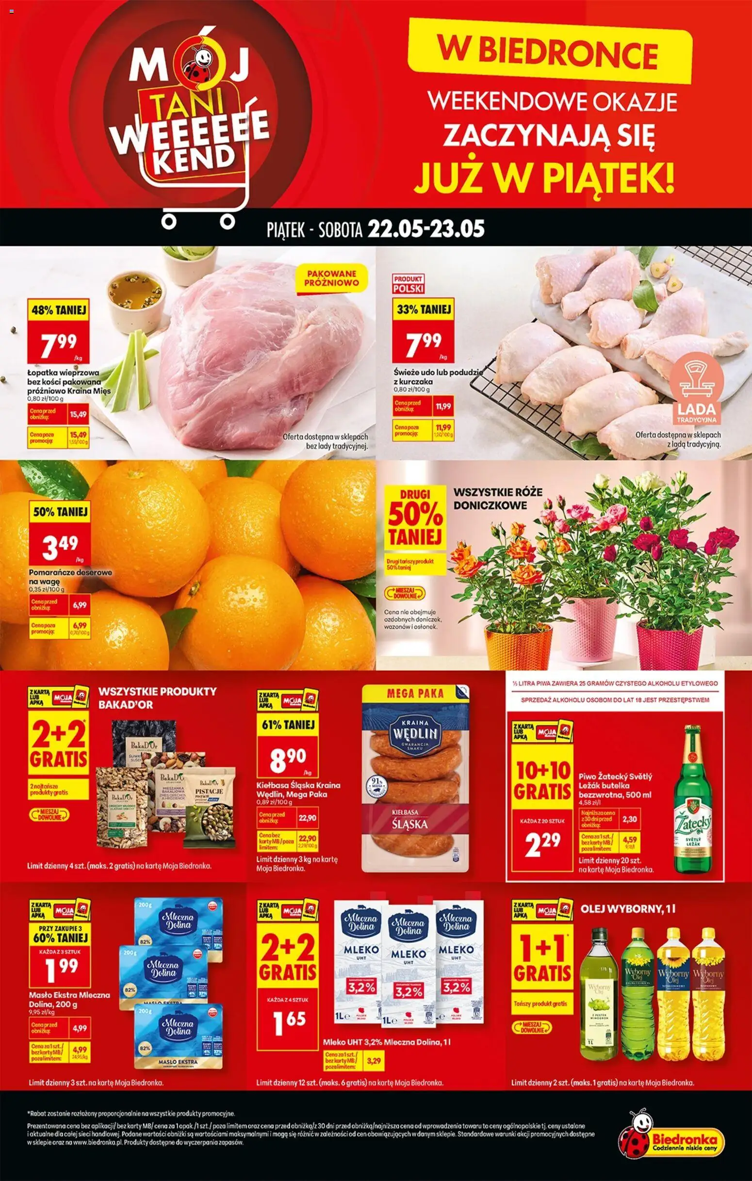 Pogląd gazetki "Biedronka gazetka - Tani weekend" ze sklepu Biedronka ważnej od 22.05.2026