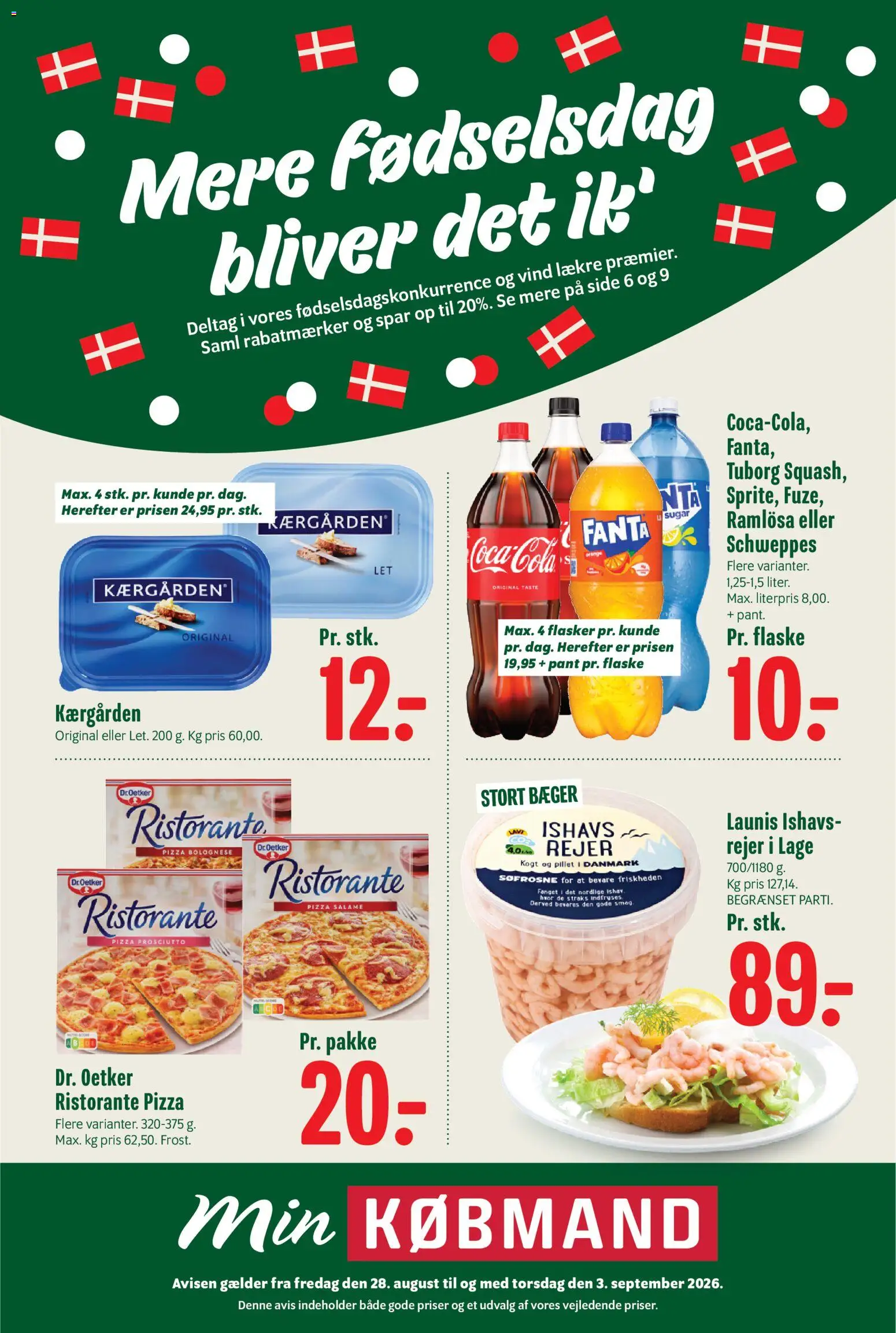 Eksempel på tilbudsavis Min Købmand - Tilbudsavis uge 36 fra butik Min Købmand gyldig fra 28/08/2026
