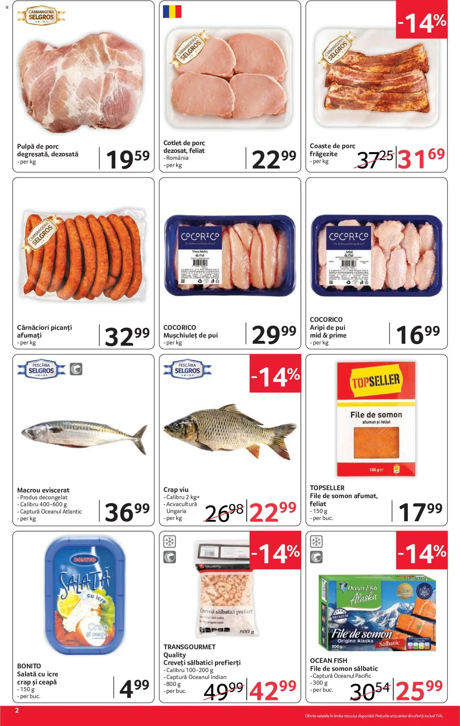 Previzualizarea de cataloage: Selgros Selgros Catalog valabil de la 02.10.2026 - Pui, Salată, Ceapă, Macrou, Premium, Somon afumat, Bonito, Salată cu icre