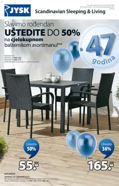 Pregled letka JYSK uštedite do 50% trgovine JYSK vrijedi od 22.04.2026