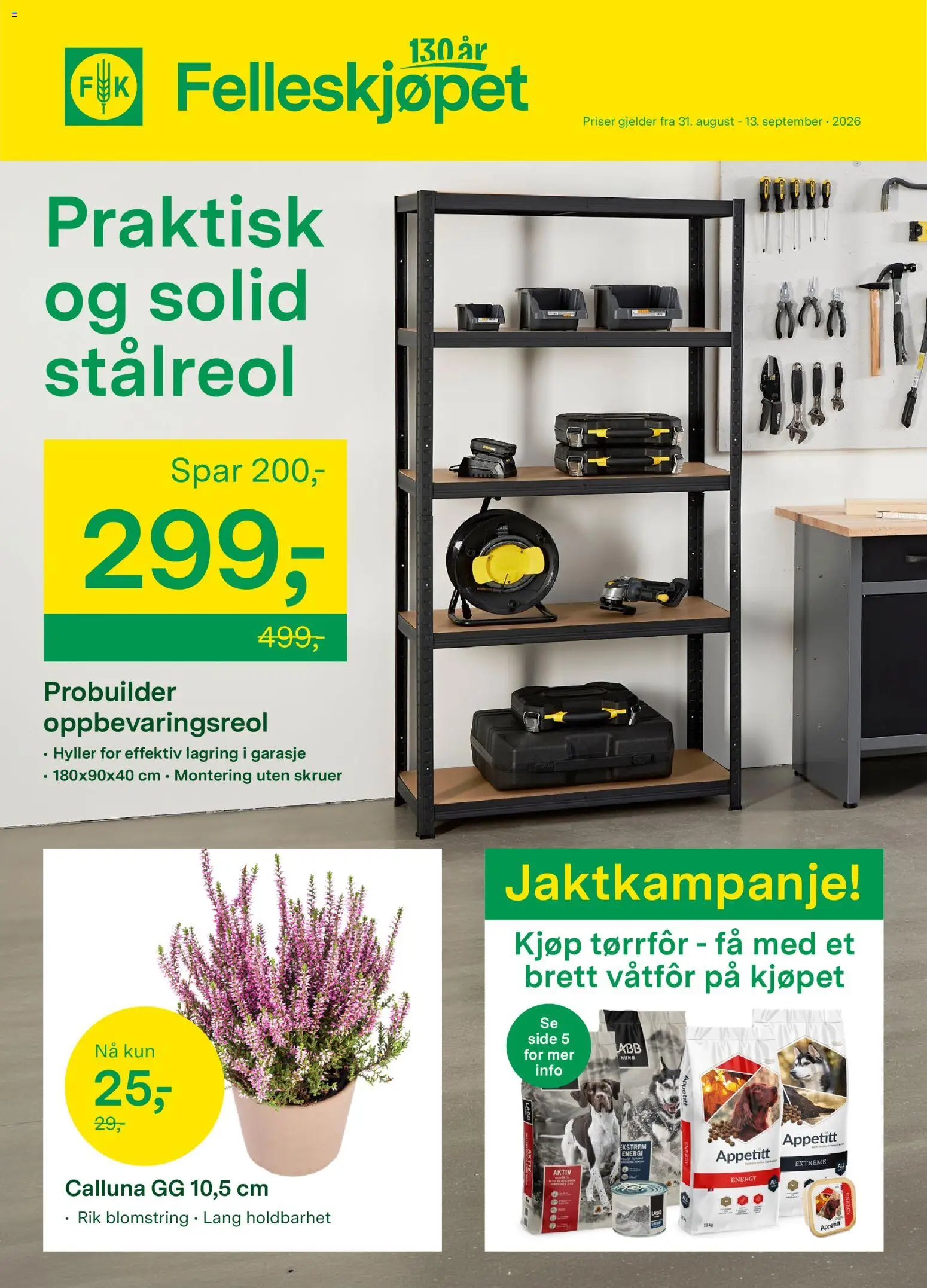 Forhåndsvis Felleskjøpet kundeavis fra butikk Felleskjøpet gyldig fra 31/08/2026