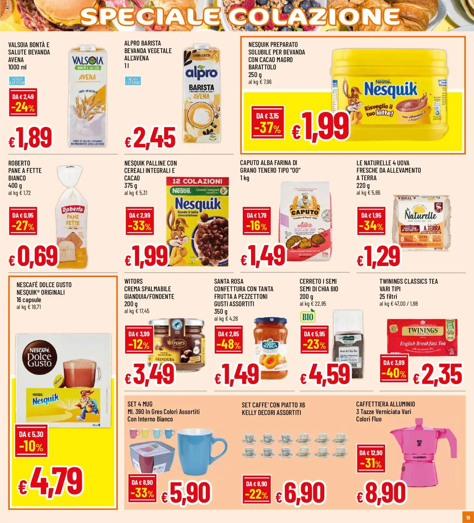Anteprima dell'opuscolo Famila volantino Biella dal negozio Famila valido da 03/09/2026 - Crema, Pane, Frutta, Cereali, Alluminio, Cacao, Nescafé, Caffettiera
