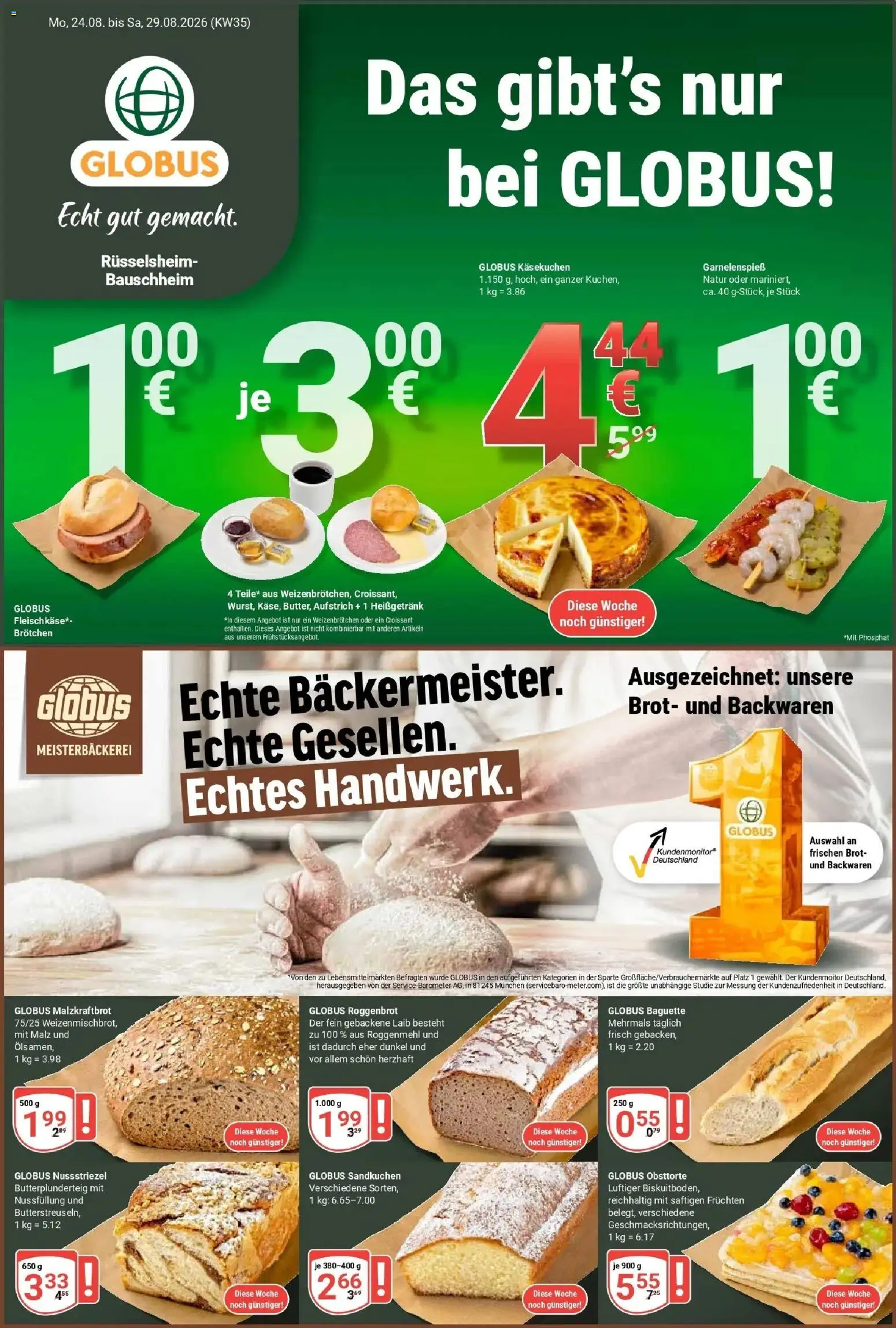 Vorschau von dem Prospekt des Geschäftes Globus, gültig ab dem 24.08.2026