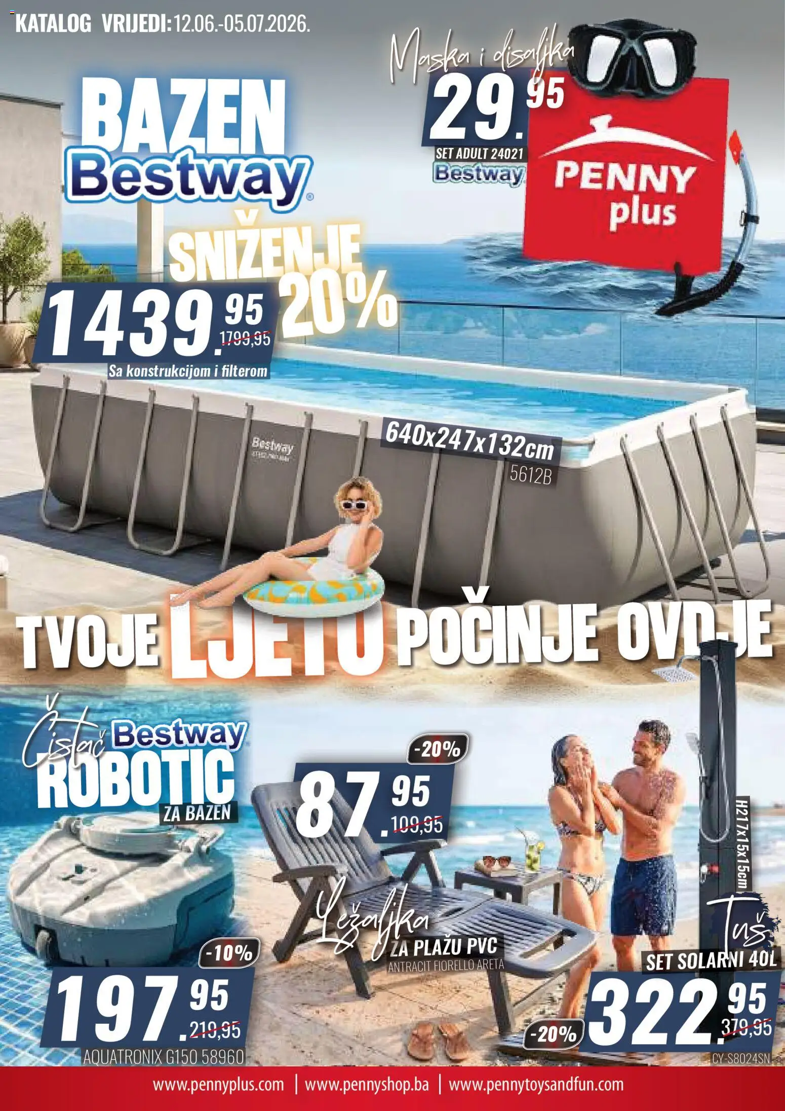 Pregled letka Penny Plus Bazen Bestway trgovine Penny Plus vrijedi od 12.06.2026