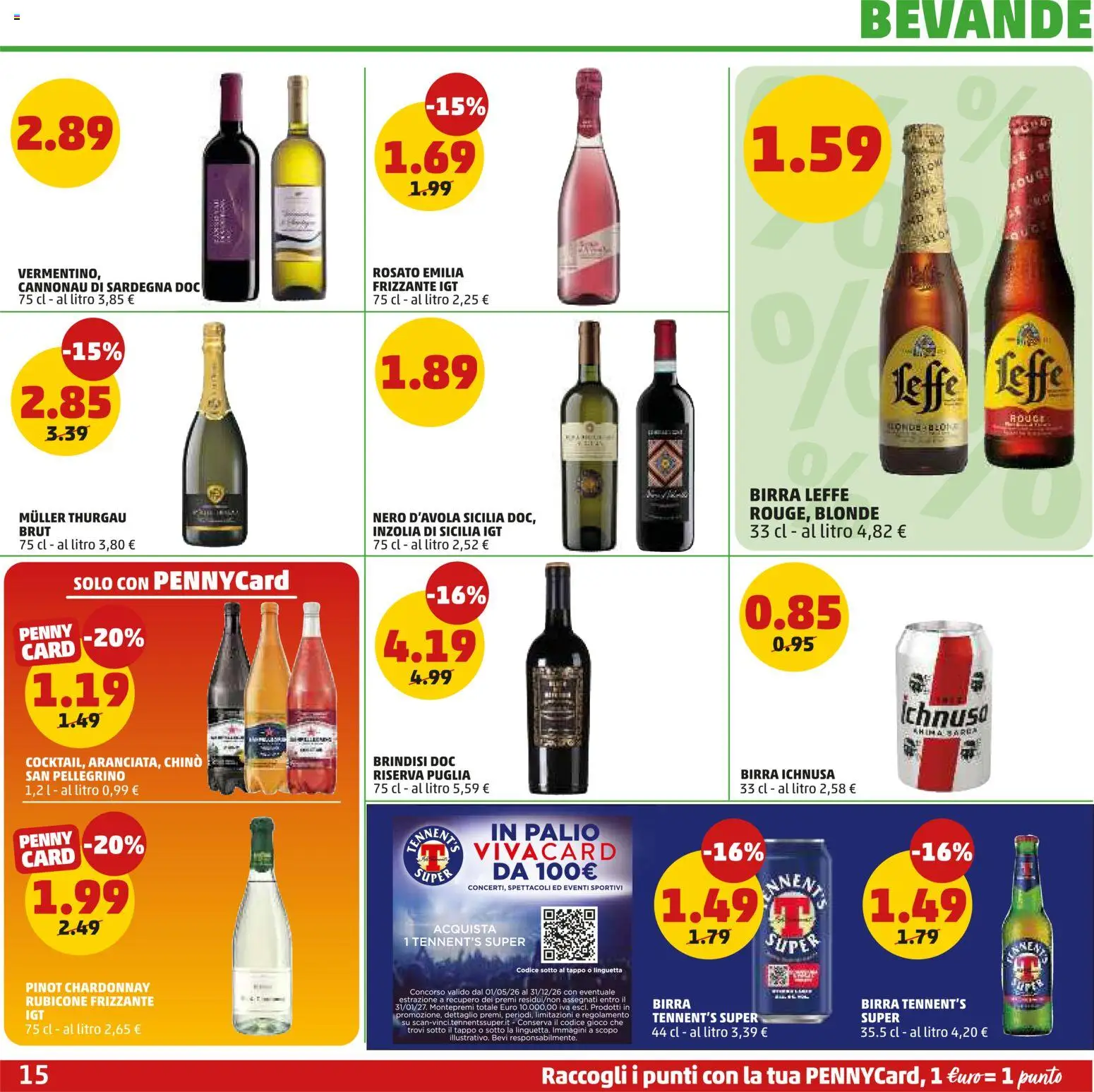 Anteprima dell'opuscolo PENNY volantino dal negozio PENNY valido da 10/09/2026 - Gioco, Brindisi, Cocktail, Birra, Birra Leffe, Bevande, Birra Ichnusa, Tennent's Super
