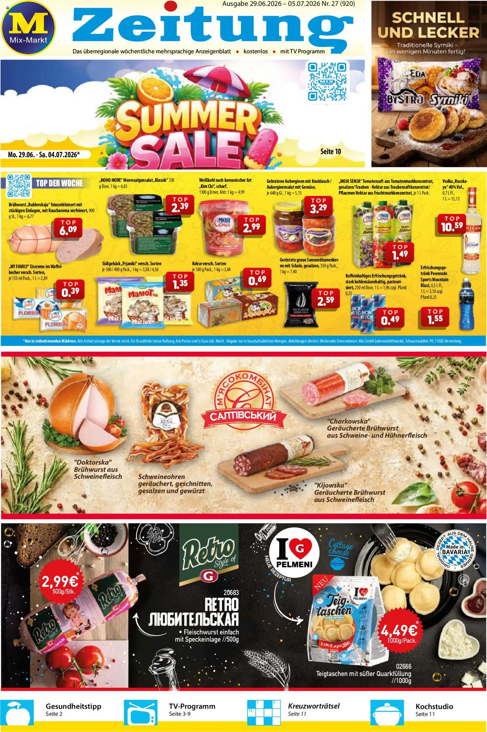 Vorschau von dem Prospekt des Geschäftes Mix Markt, gültig ab dem 29.06.2026