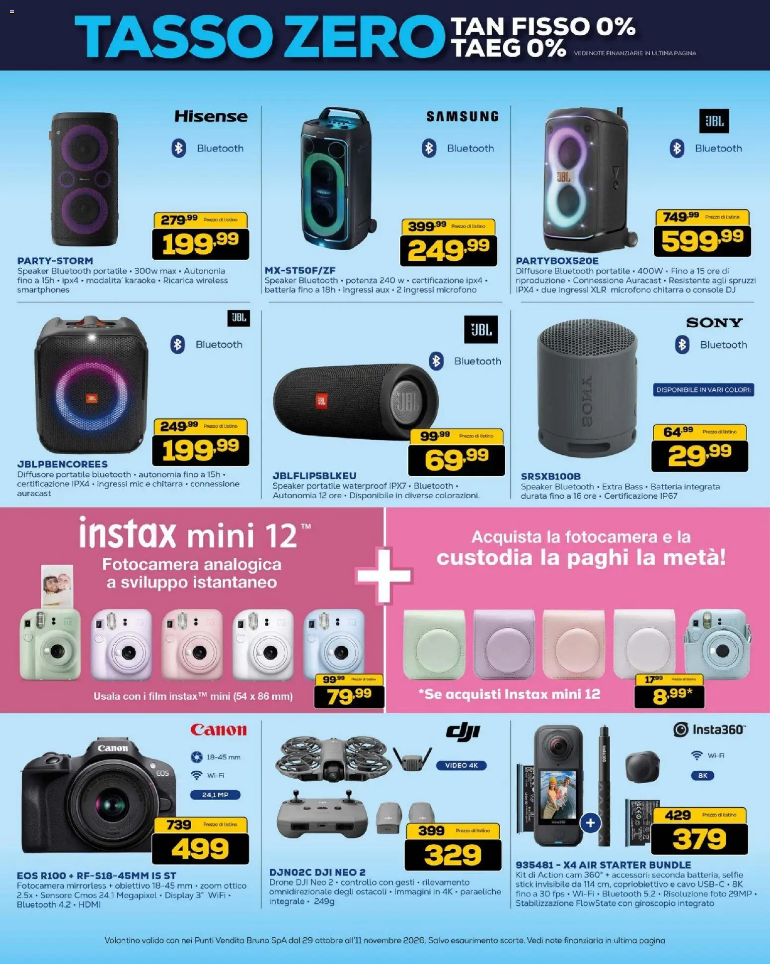 Anteprima dell'opuscolo BRUNO Black Friday dal negozio BRUNO valido da 29/10/2026 - Video, Samsung, Batteria, Drone, Fotocamera, Microfono, Cavo, Action cam