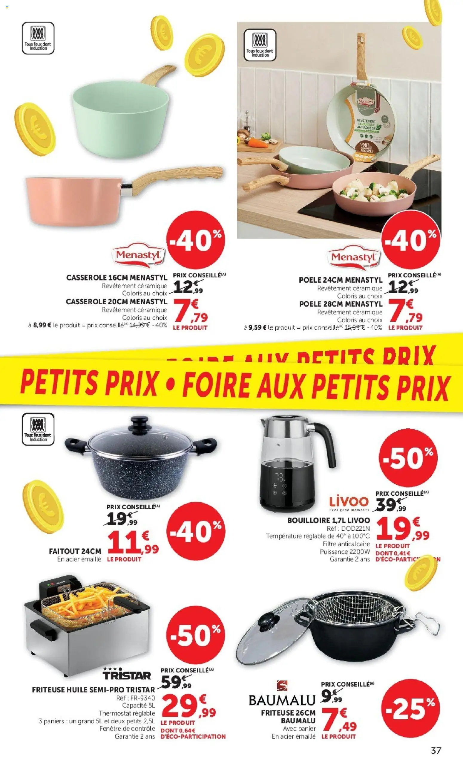 Prévisualisation de Hyper U catalogue du magasin Hyper U formulaire valide 08/09/2026 - Poêle, Bouilloire, Friteuse, Casserole, Panier, Huile, Filtre, Faitout