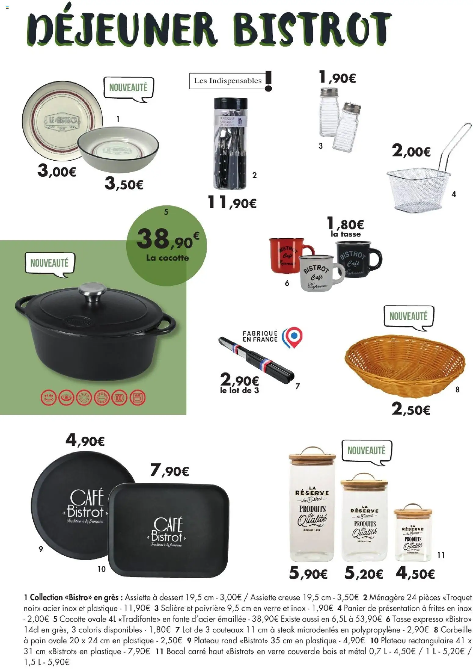 Prévisualisation de E.Leclerc La table d'automne 2026 du magasin E.Leclerc formulaire valide 01/09/2026 - Dessert, Pain, Steak, Corbeille, Assiette, Panier, Couvercle, Couteaux