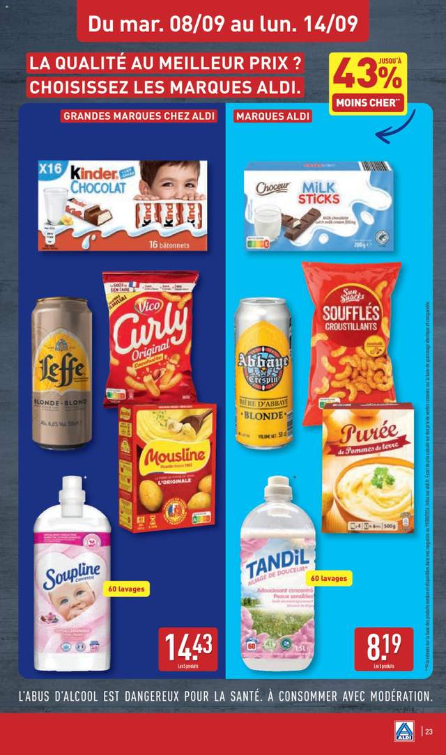 Nouveau catalogue Aldi à partir du 08/09
