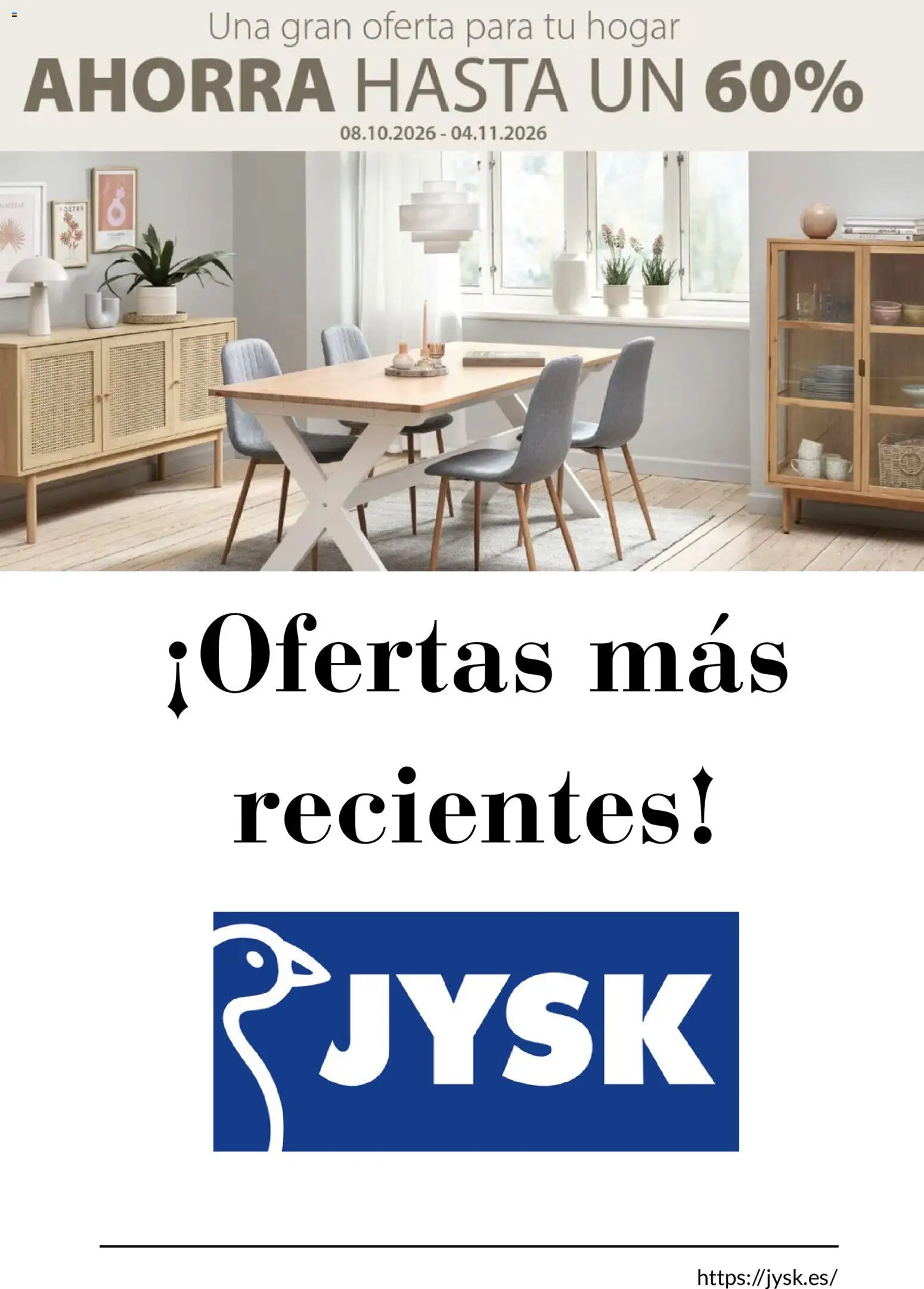 Vista previa del folleto de la tienda JYSK válido desde el 08/10/2026 - Mesa, Aparador, Puertas