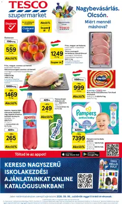 Tesco - Tesco Szupermarket akciós újság megtekintése, amely érvényes 2026.08.06.-től