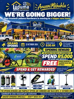 Preview of Laduma Hardware flyer valid from 22/10/2026