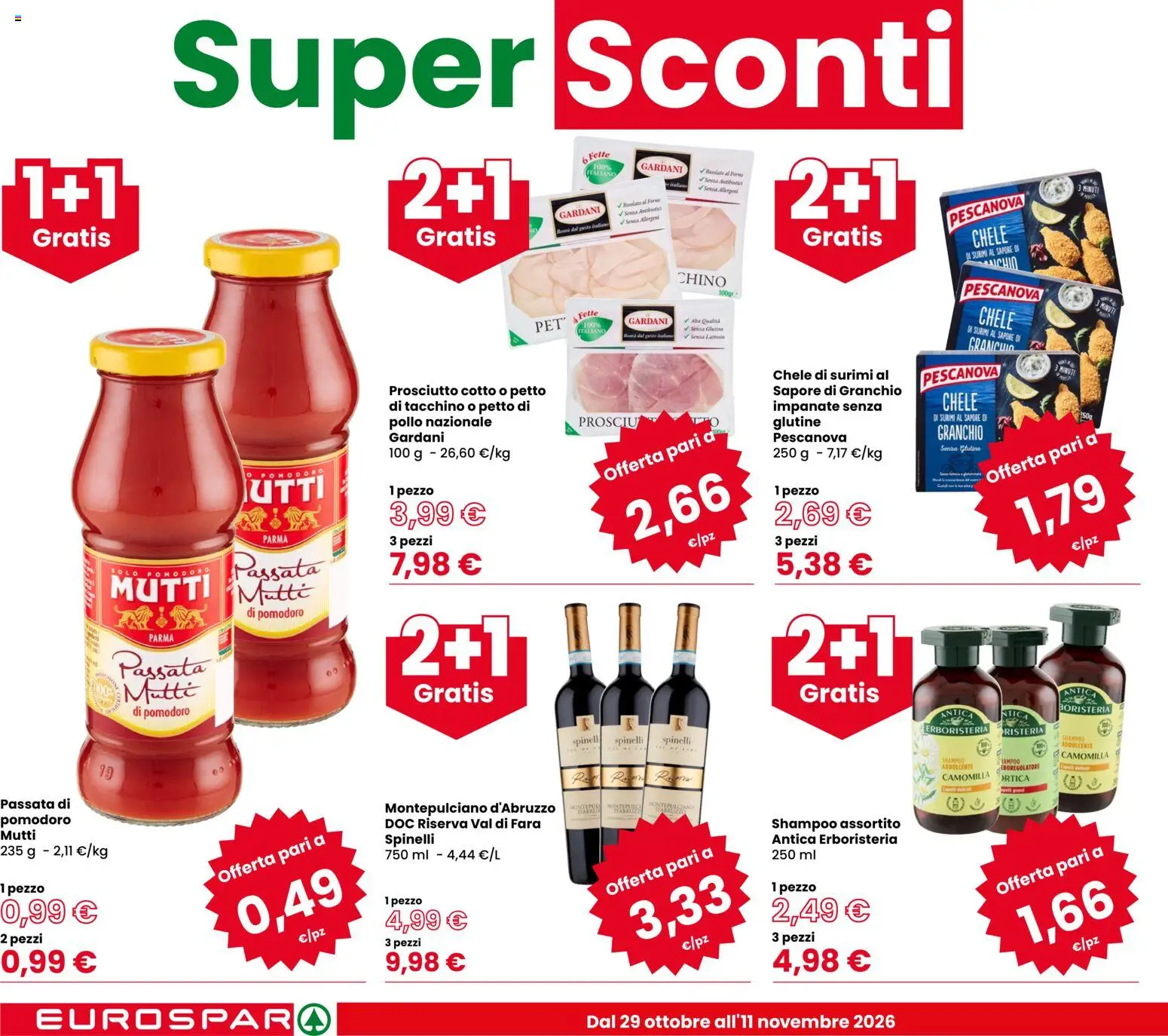 Anteprima dell'opuscolo Eurospar volantino dal negozio Eurospar valido da 29/10/2026
