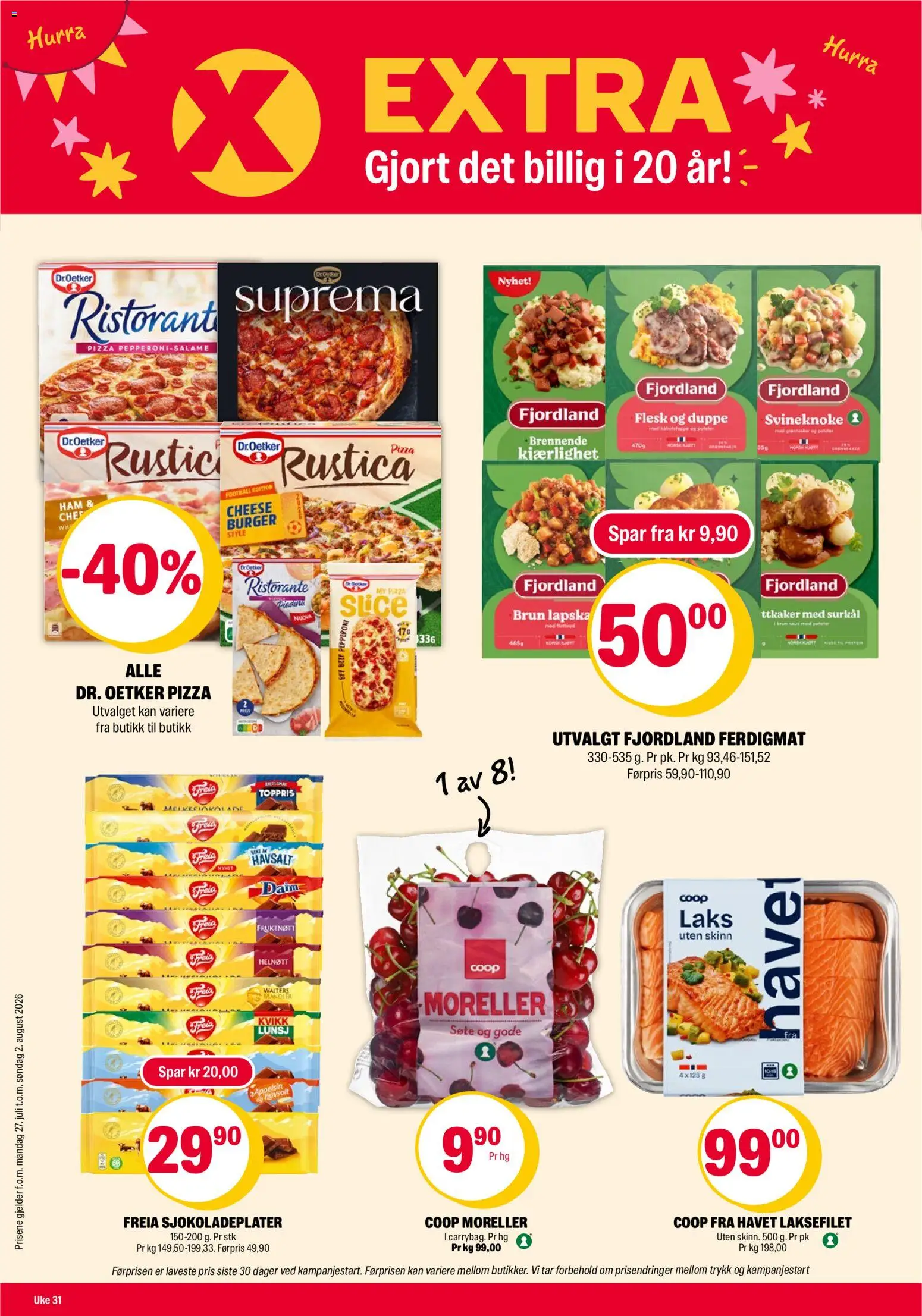 Forhåndsvis Coop Extra kundeavis fra butikk Coop Extra gyldig fra 27/07/2026