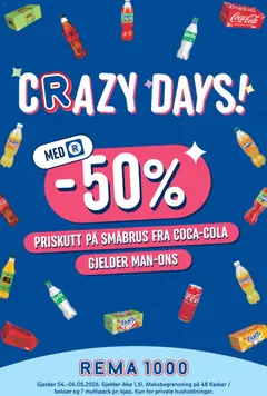 Forhåndsvis Rema 1000 Crazy days fra butikk Rema 1000 gyldig fra 04/05/2026