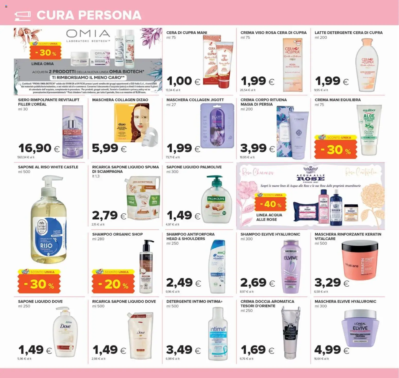 Anteprima dell'opuscolo Oasi volantino Roma dal negozio Oasi valido da 22/10/2026 - Crema, Shampoo, Riso, Intimo, Crema viso, Sapone, Detergente, Head & Shoulders