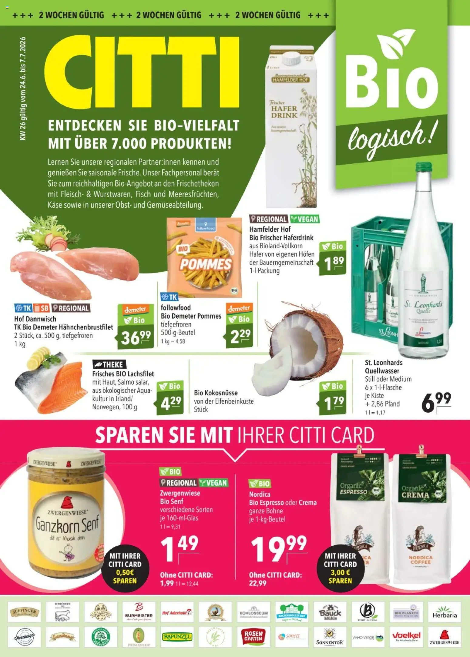 Eksempel på tilbudsavis Økologiske varer fra butik CITTI gyldig fra 24/06/2026