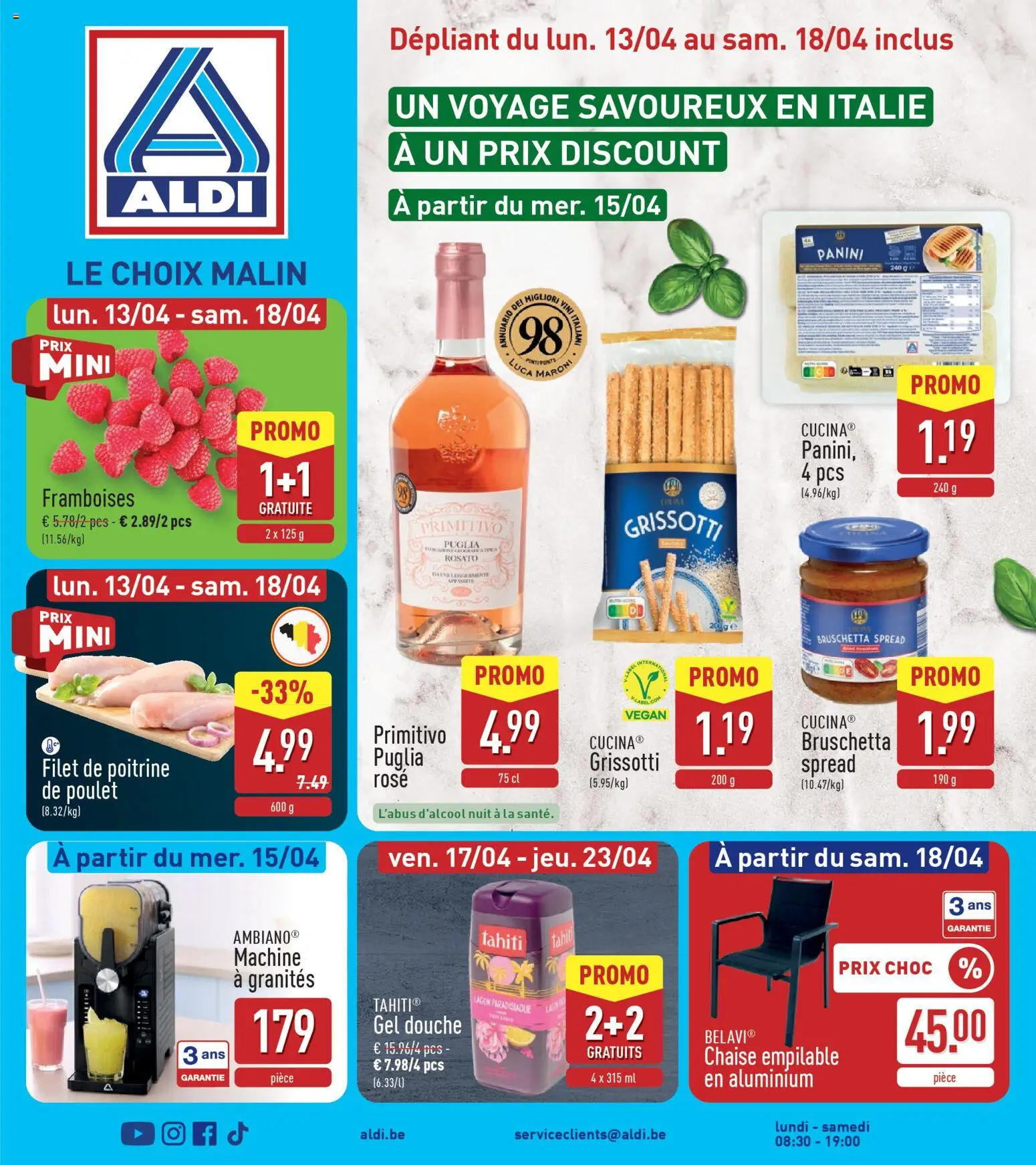 Voorbeeld van Aldi Folder de la semaine 16 van winkel Aldi geldig vanaf 13/04/2026 - La, Douche, Gel, Filet