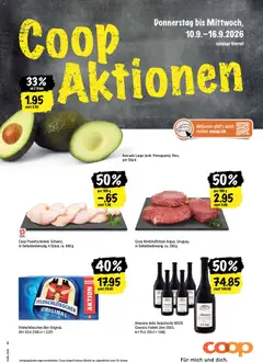 Vorschau des Merkblatts Coop aktionen vom Shop Coop gültig von 10.09.2026 bis 16.09.2026