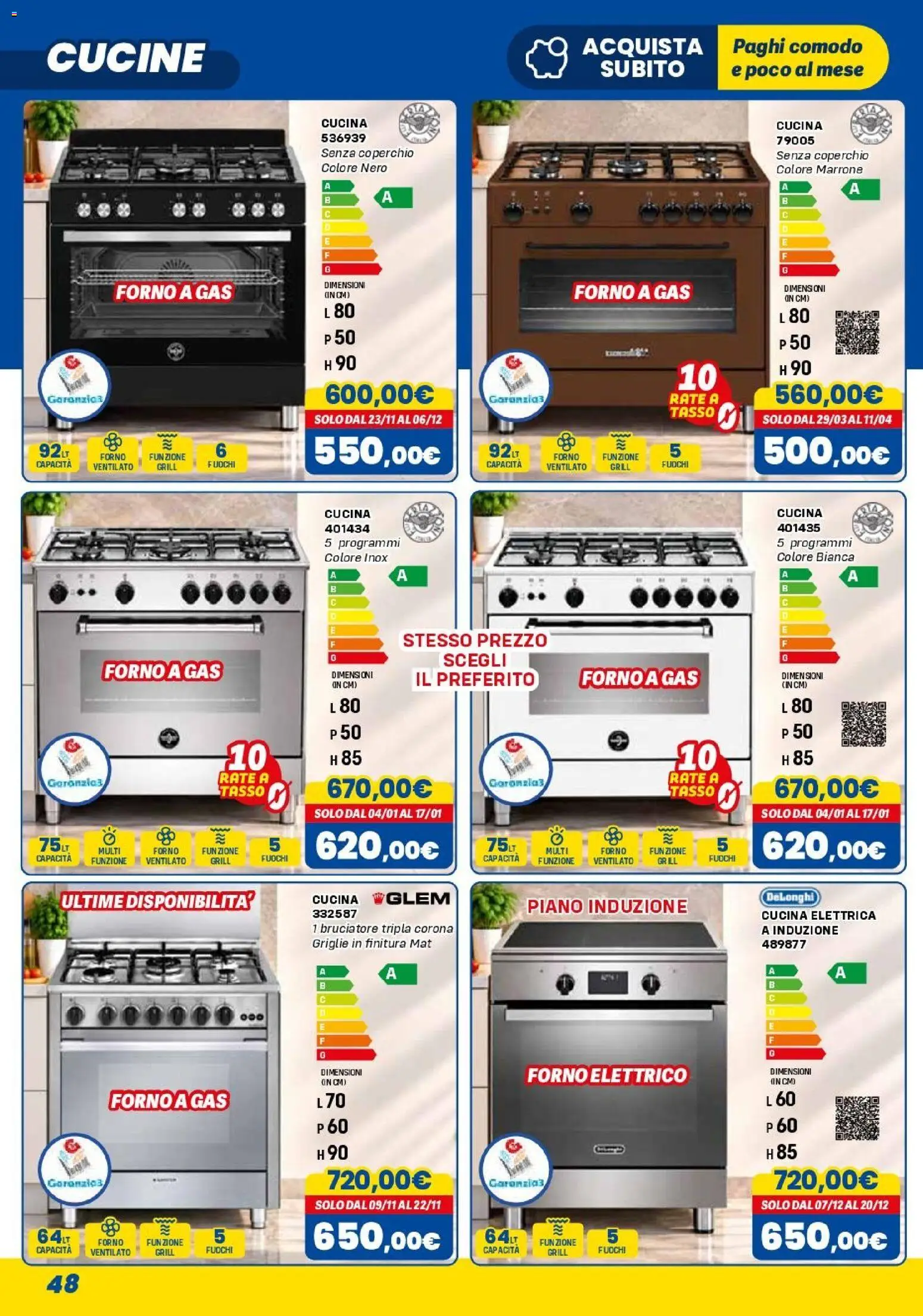 Anteprima dell'opuscolo Orizzonte volantino Elettro dal negozio Orizzonte valido da 01/11/2026 - Forno, Cucine, Forno elettrico, Coperchio, Cucina elettrica
