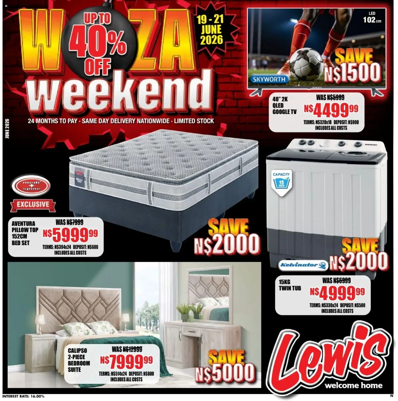 Preview of Lewis Stores flyer valid from 19/06/2026