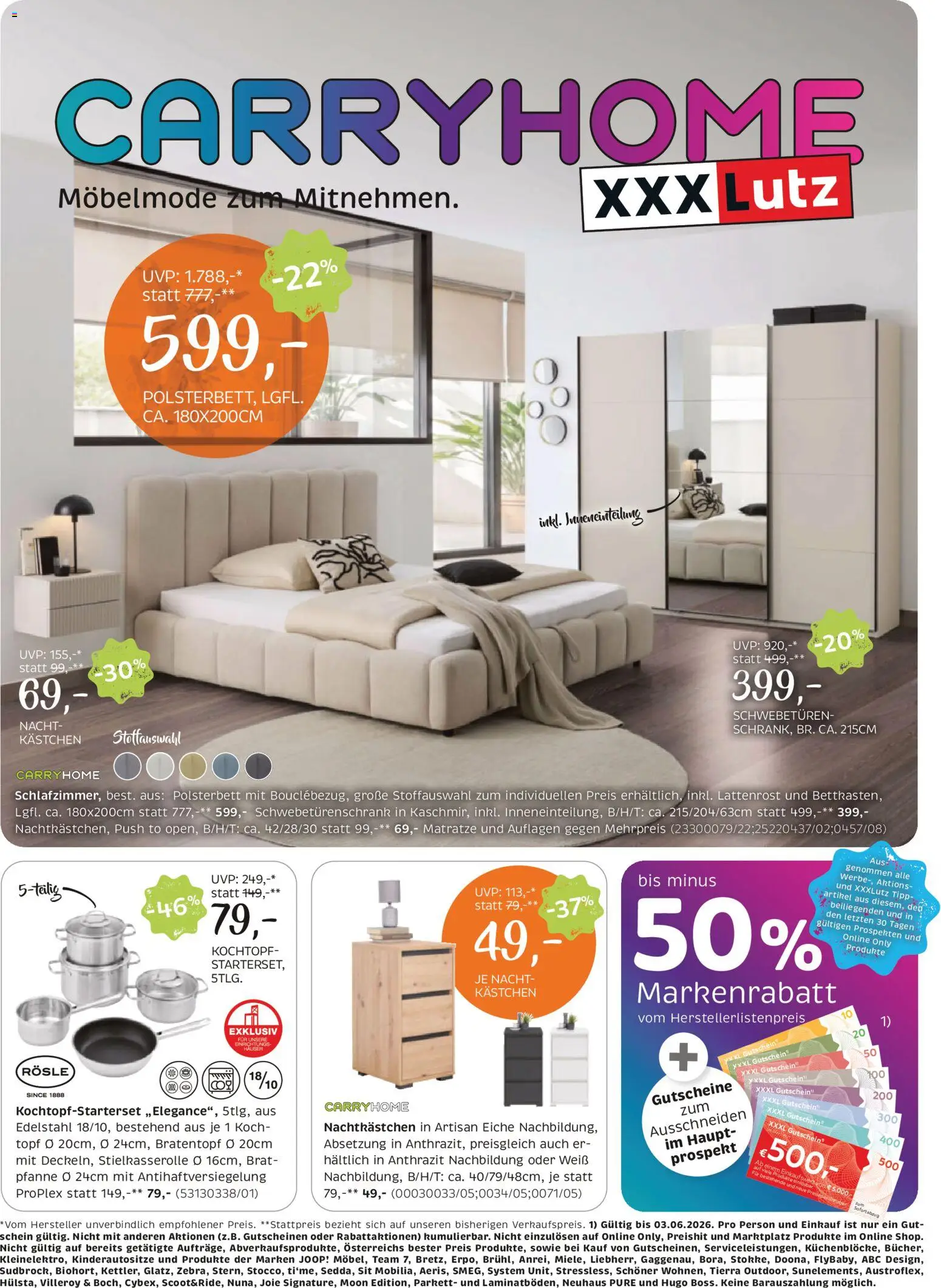 Vorschau der Angebote: XXXLutz XXXLutz Carry Home gültig ab 21.04.2026 - Matratze, Lattenrost