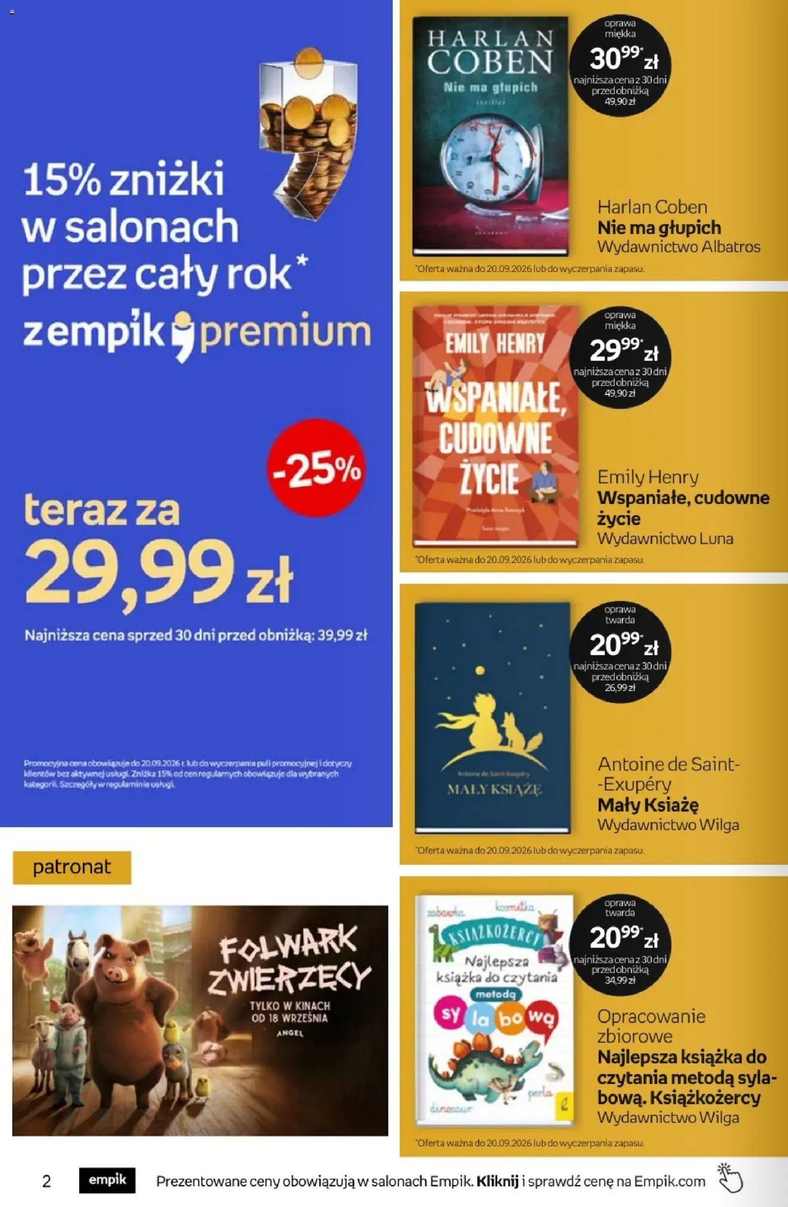 Pogląd gazetki "Empik promocje" ze sklepu Empik ważnej od 09.09.2026